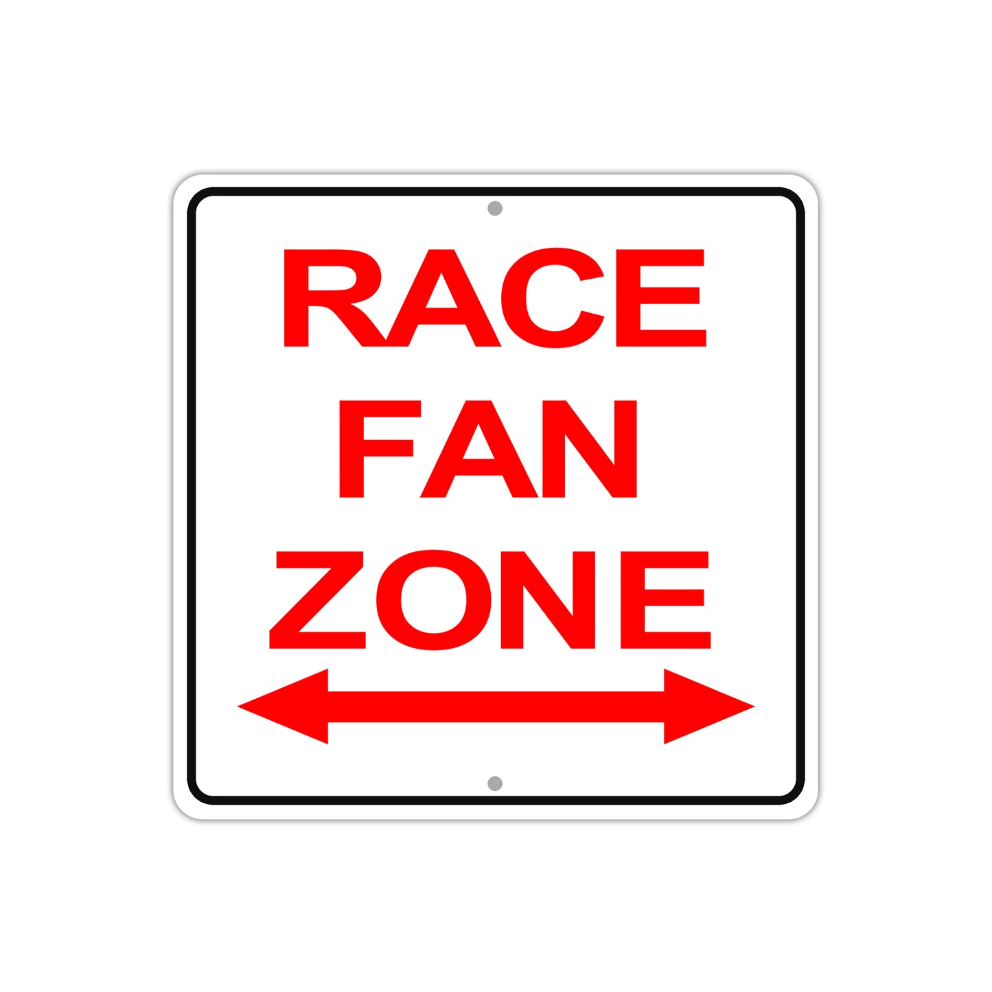 Race Fan Zone Fast Cars Nascar Aluminum Metal Sign Plate