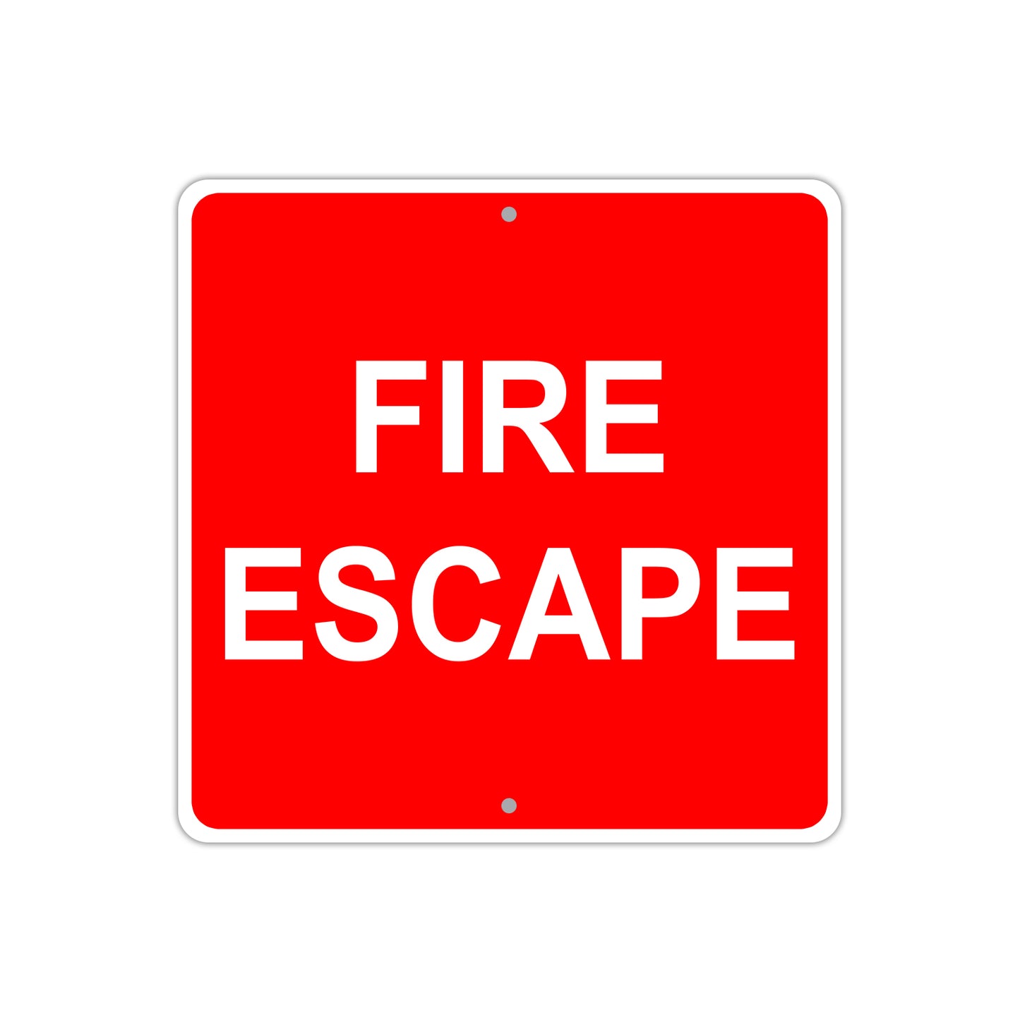 Fire Escape OSHA Emergency Aluminum Metal Sign Plate