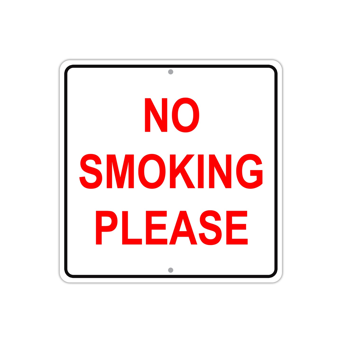 No Smoking Please Aluminum Metal Sign Plate