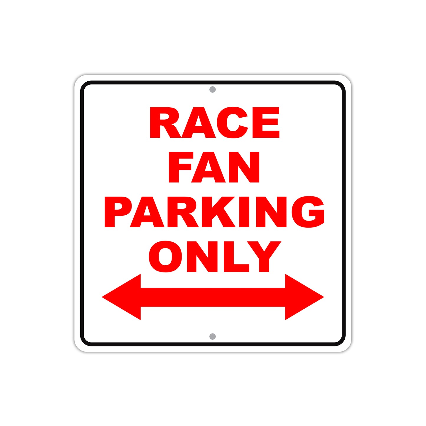 Race Fan Parking Only With Double Arrow Cars Aluminum Metal Sign Plate