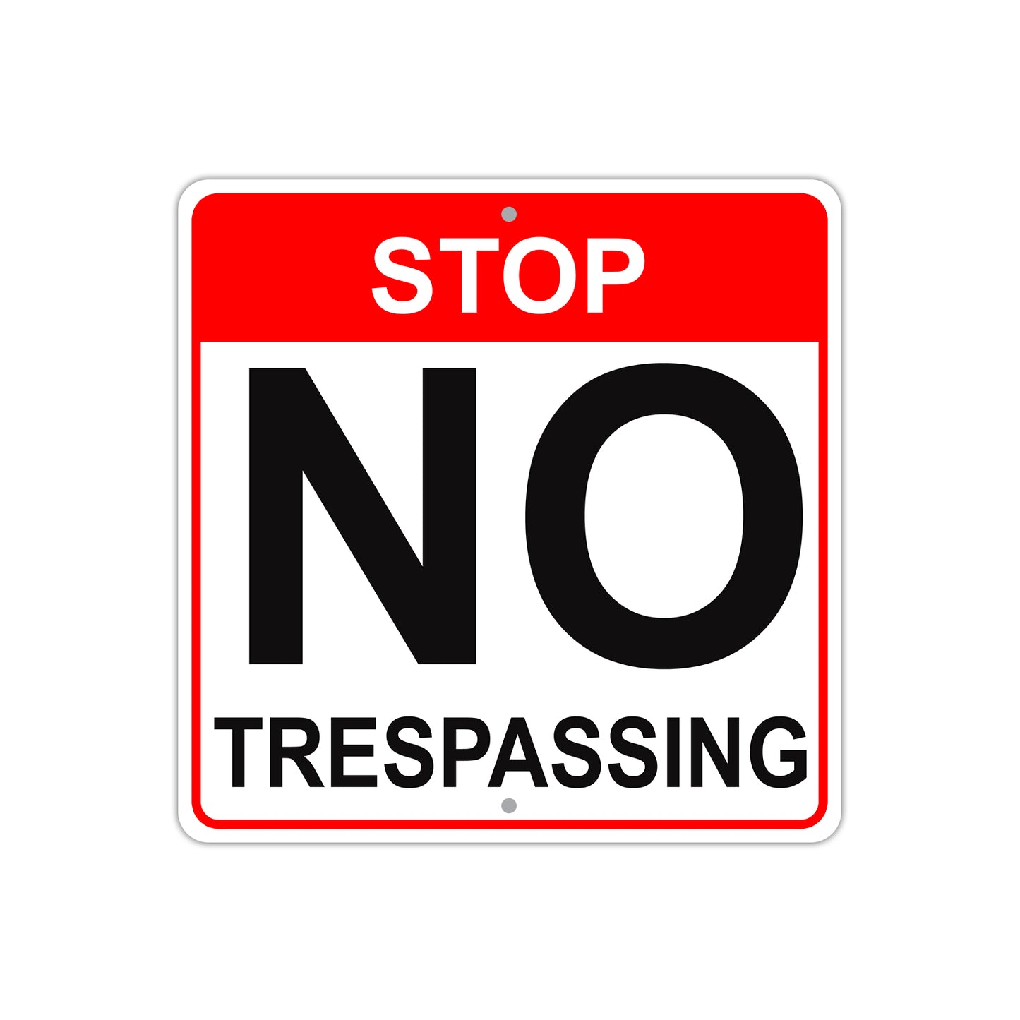 Stop No Trespassing Caution Aluminum Metal Sign Plate