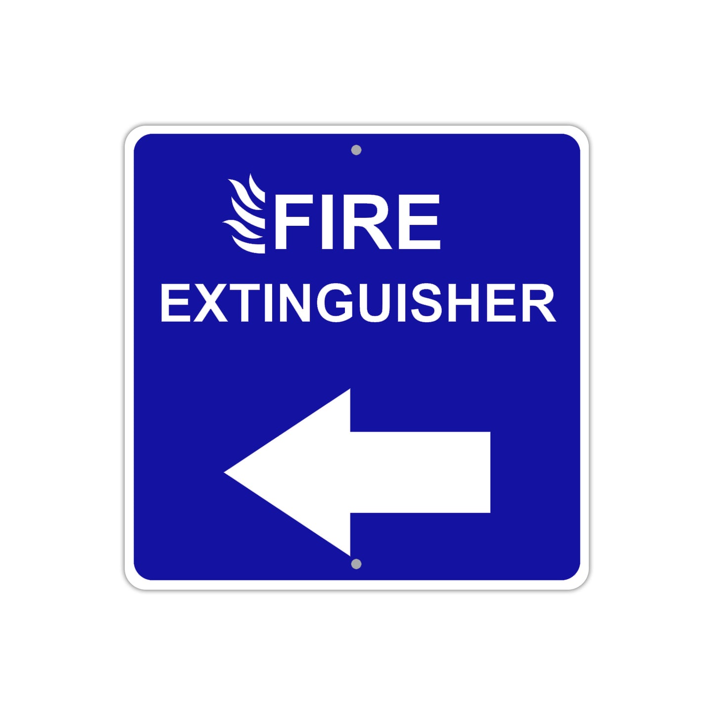 Fire Entinguisher with Left Arrow Caution Aluminum Metal Sign Plate