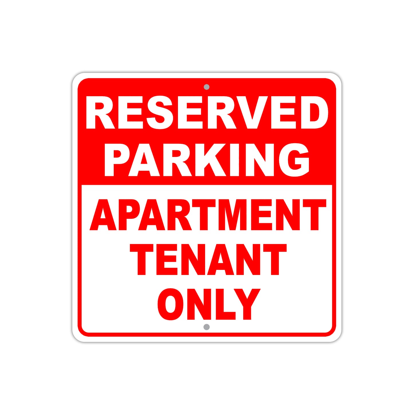 Reserved Parking For Apartment Tenant Only Aluminum Metal Sign Plate
