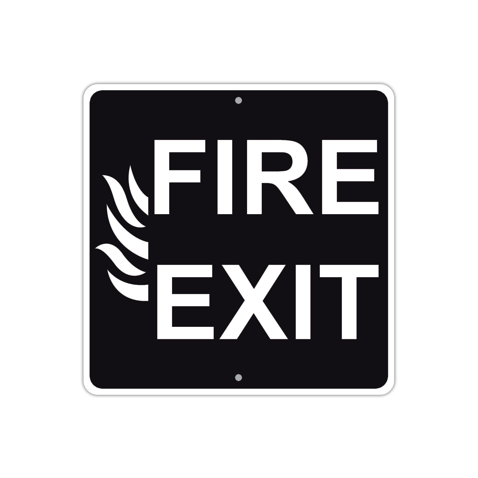 Fire Exit Fire Fighter Emergency Aluminum Metal Sign Plate