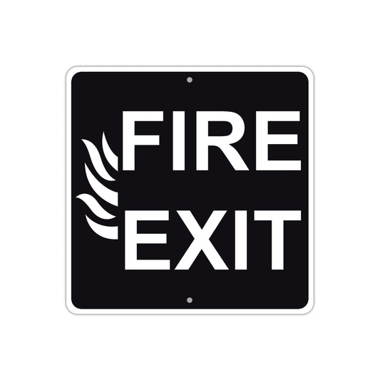 Fire Exit Fire Fighter Emergency Aluminum Metal Sign Plate