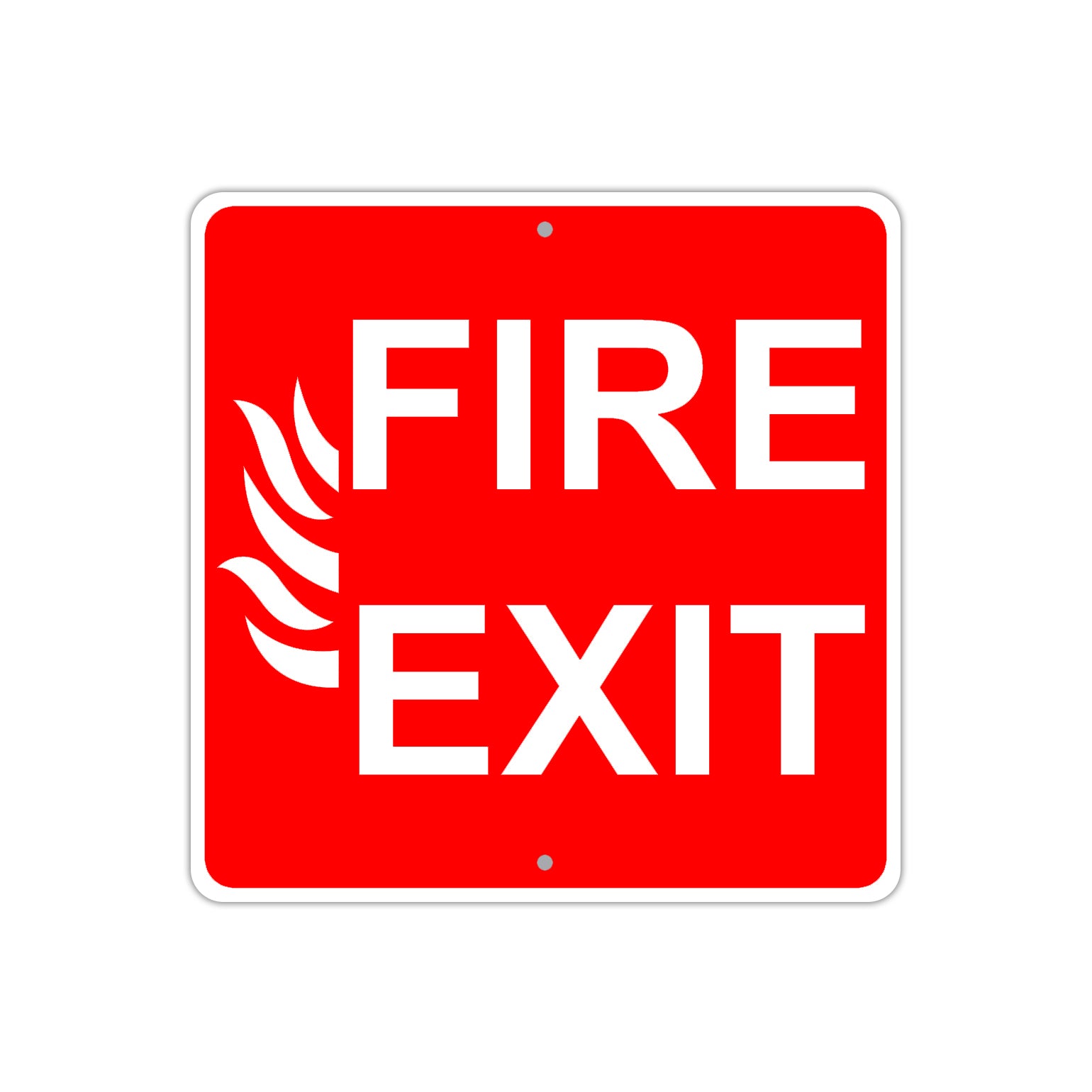 Fire Exit Fire Fighter Emergency Aluminum Metal Sign Plate
