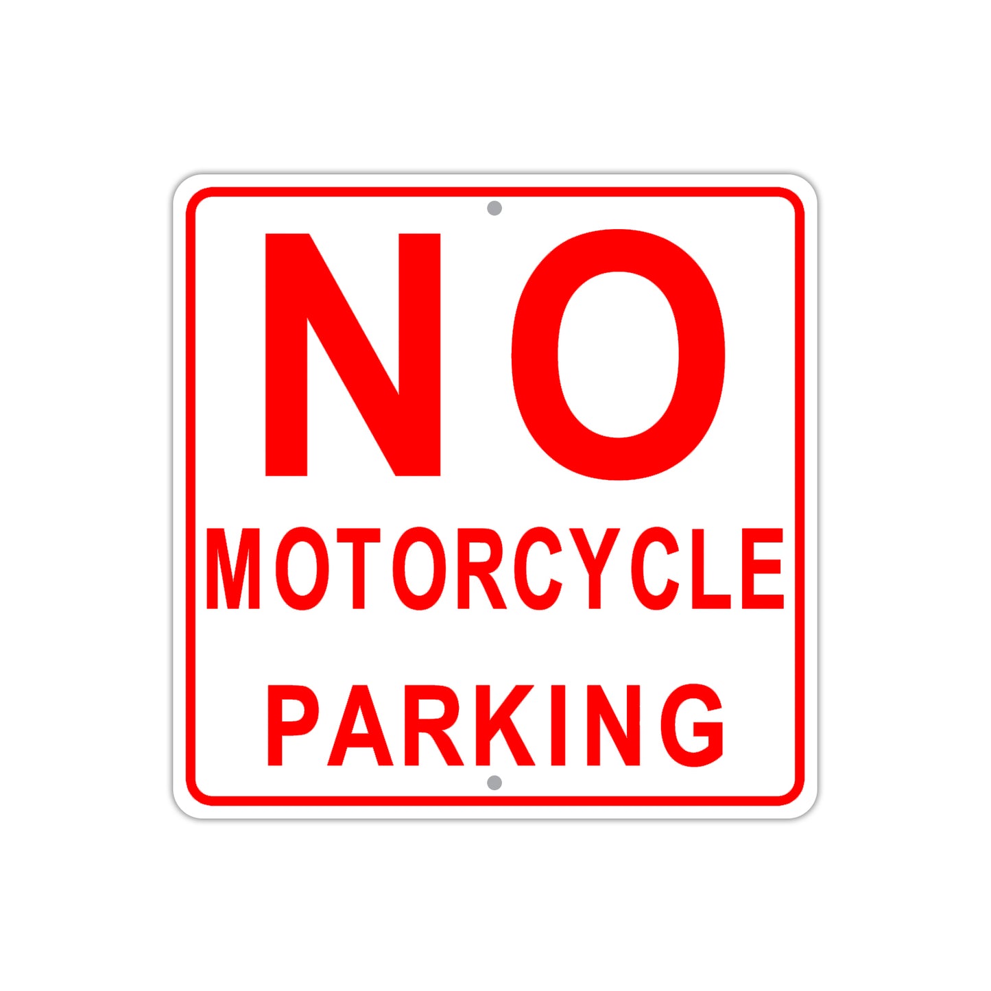 No Motorcycle Parking Caution Aluminum Metal Sign Plate