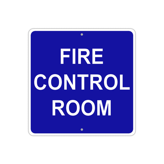 Fire Control Room Aluminum Metal Sign Plate