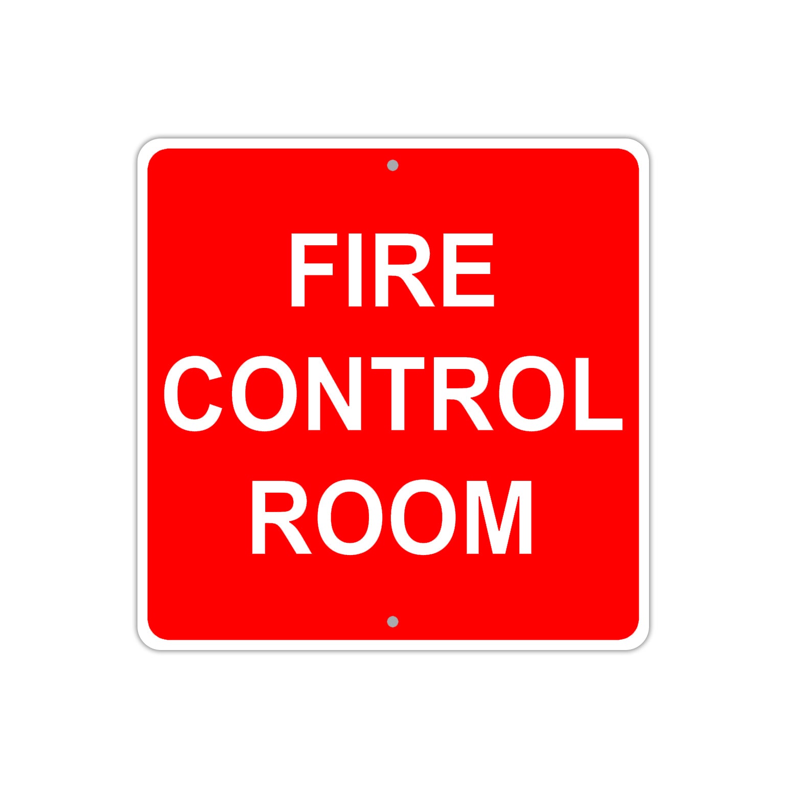 Fire Control Room Aluminum Metal Sign Plate