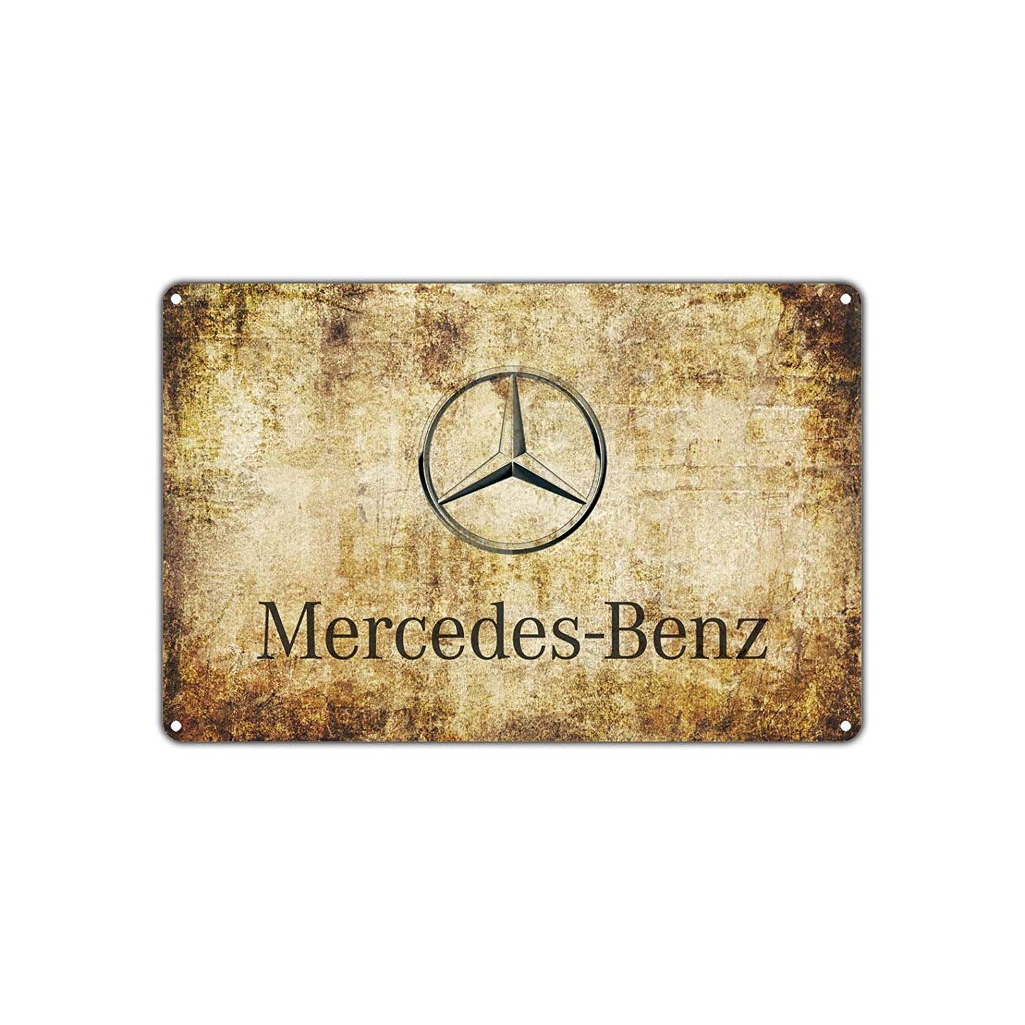 Mercedes Benz Classic Logo Vintage Retro Wall Decor Art Shop Man Cave Bar Garage Aluminum