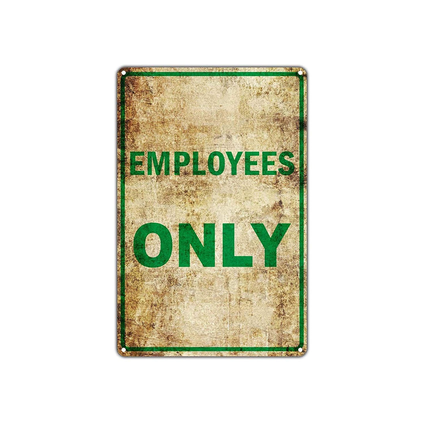 Employees Only Authorized Personnal No Entry Vintage Retro Wall Decor Art Shop Garage Aluminum