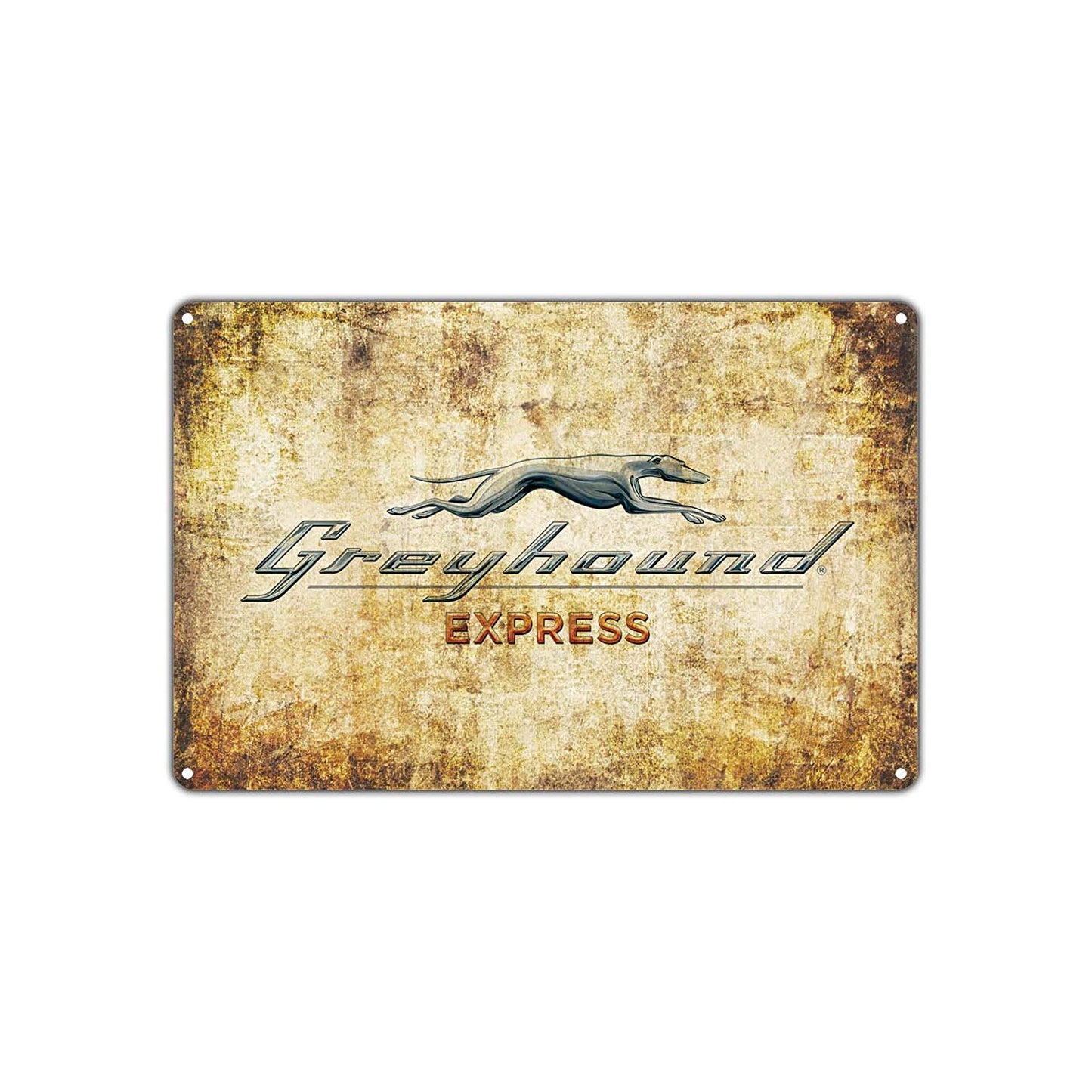Greyhound Express Terminal Bus Travel Vintage Retro Wall Decor Art Shop Man Cave Aluminum
