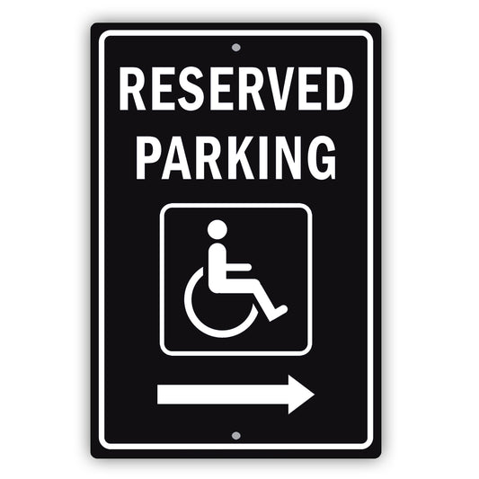Reserved Parking Handicap Hospital Emergency Aluminum Metal Sign Plate