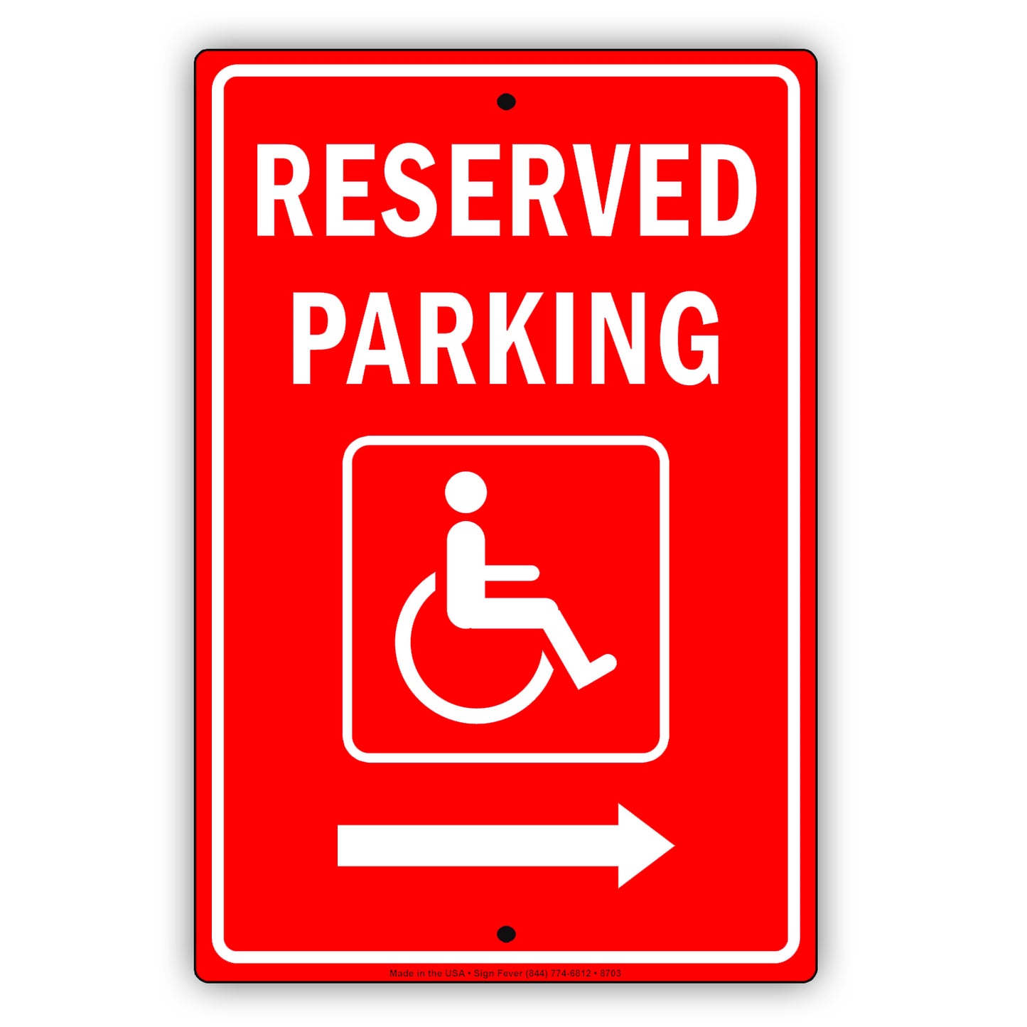 Reserved Parking Handicap Hospital Emergency Aluminum Metal Sign Plate