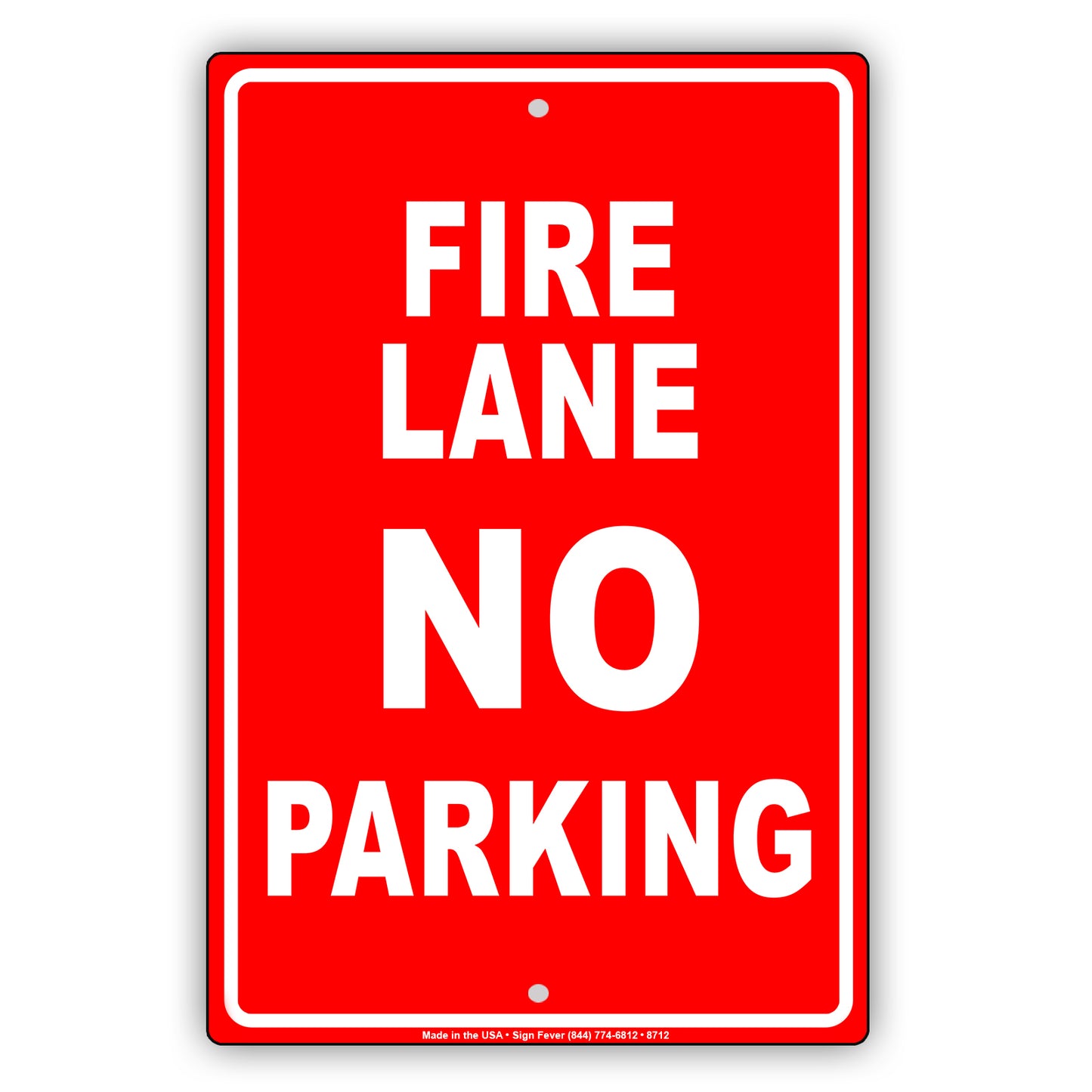 Fire Lane No Parking Dangerous Restriction Aluminum Metal Sign Plate