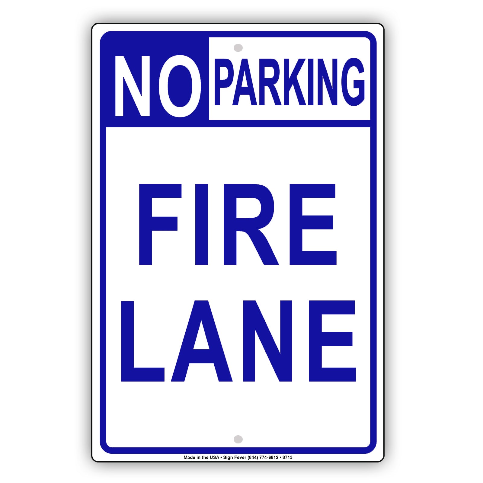 Fire Lane No Parking Dangerous Restriction Aluminum Metal Sign Plate
