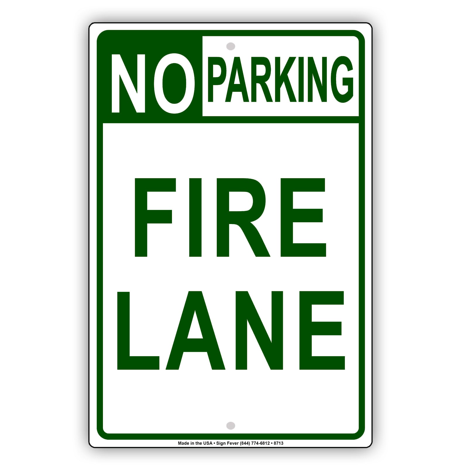 Fire Lane No Parking Dangerous Restriction Aluminum Metal Sign Plate