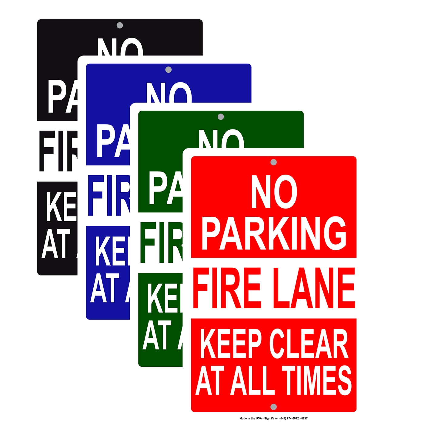 No Parking Fire Lane Keep Clear At All Times Aluminum Metal Sign Plate