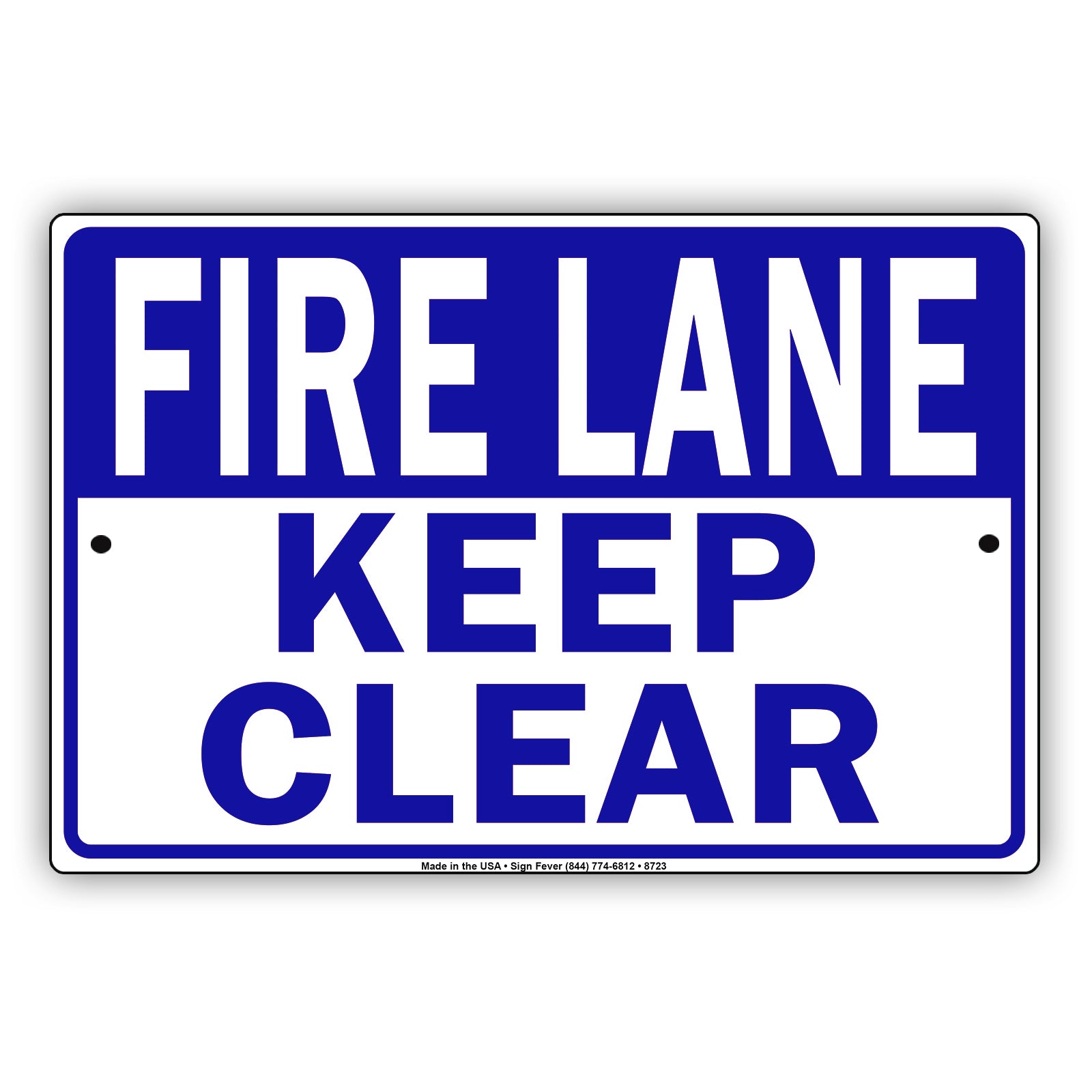 Fire Lane Keep Clear Traffic Aluminum Metal Sign Plate