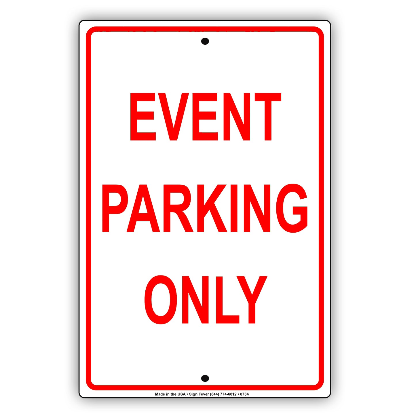 Event Parking Only Road Marquee Hall Aluminum Metal Sign Plate