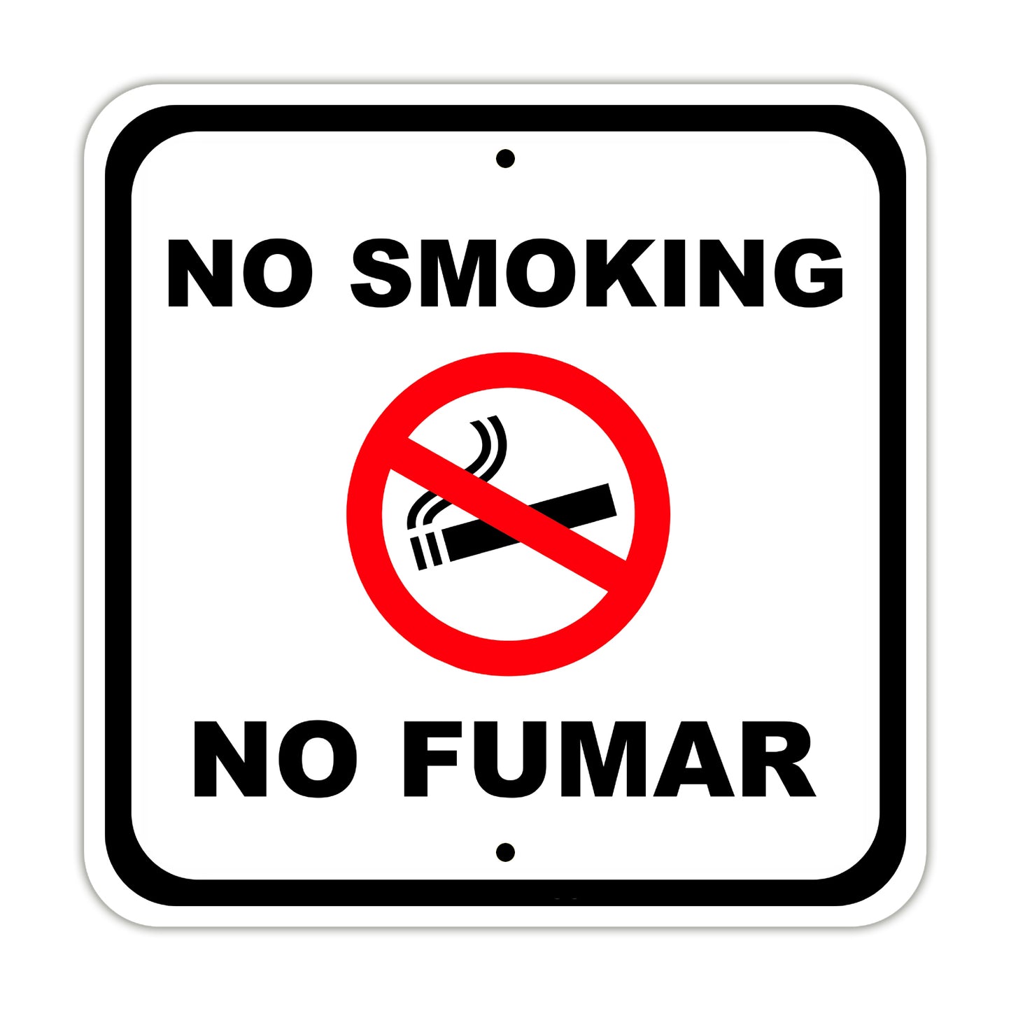 No Smoking No Fumar Spanish Aluminum Metal Sign Plate