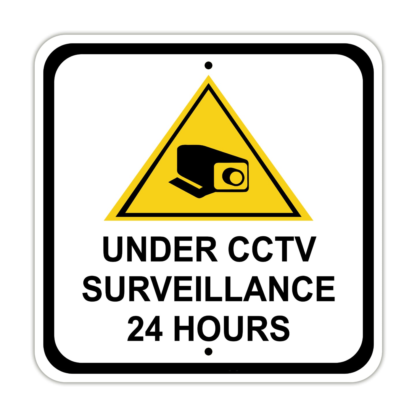 Under CCTV Surveillance 24 Hours Warning Aluminum Metal Sign Plate