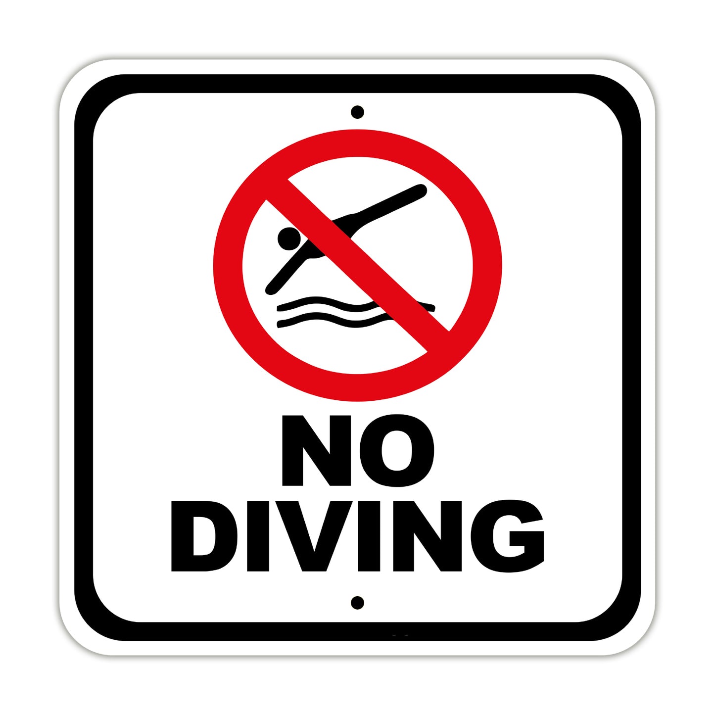 Dangerous No Diving Allowed Aluminum Metal Sign Plate