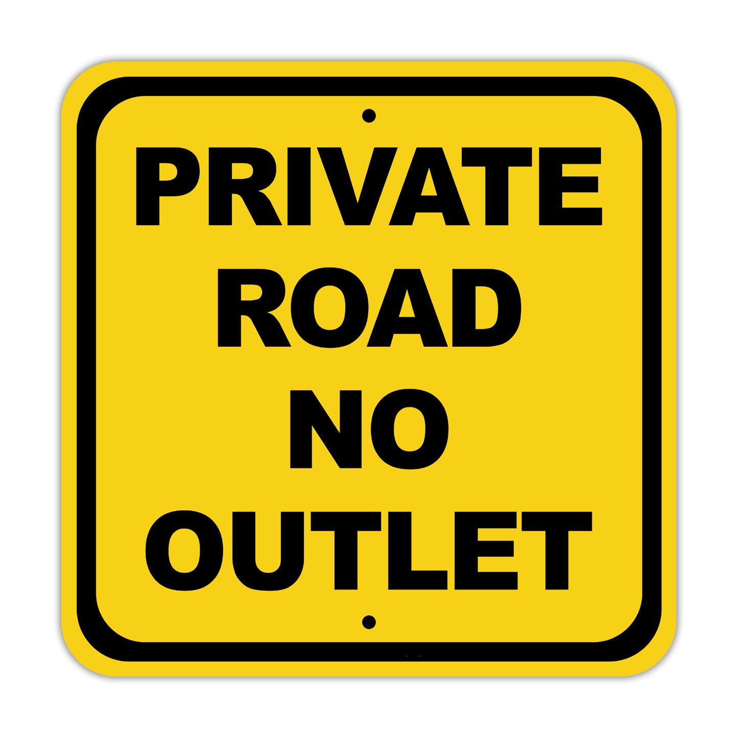 Private Road No Outlet Road Aluminum Metal Sign Plate