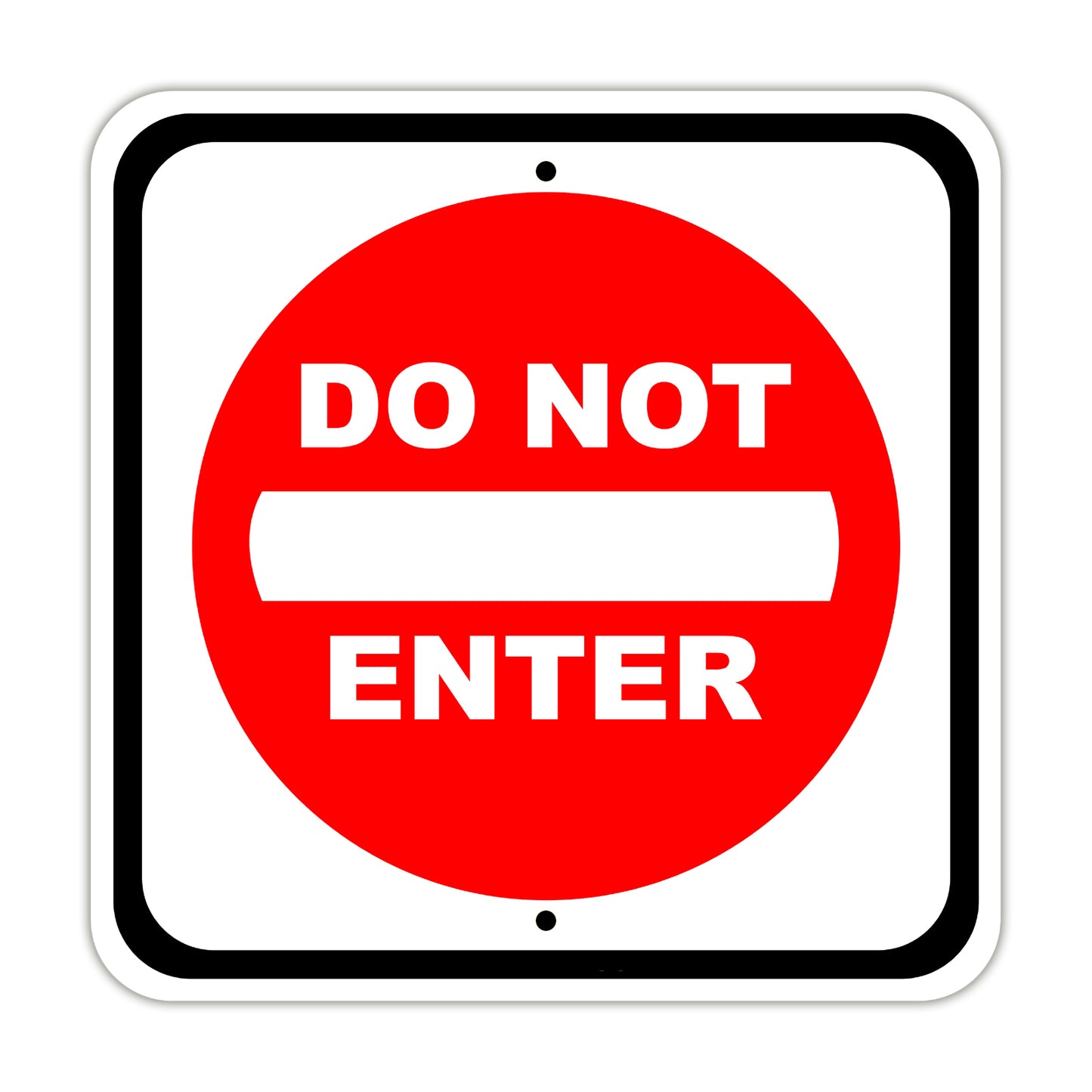 Do Not Enter Red Symbol Street Road Aluminum Metal Sign Plate