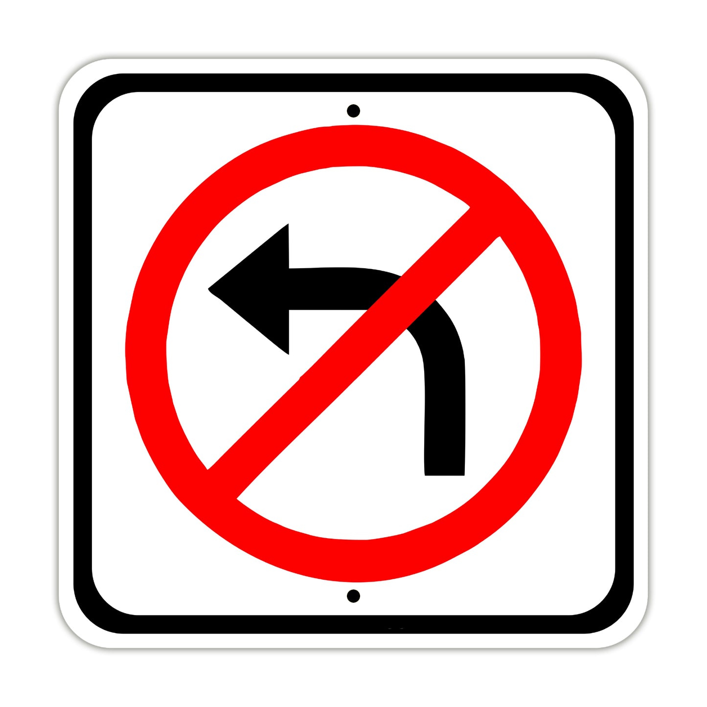 No Left Turn Road Street Highway Interstate Aluminum Metal Sign Plate