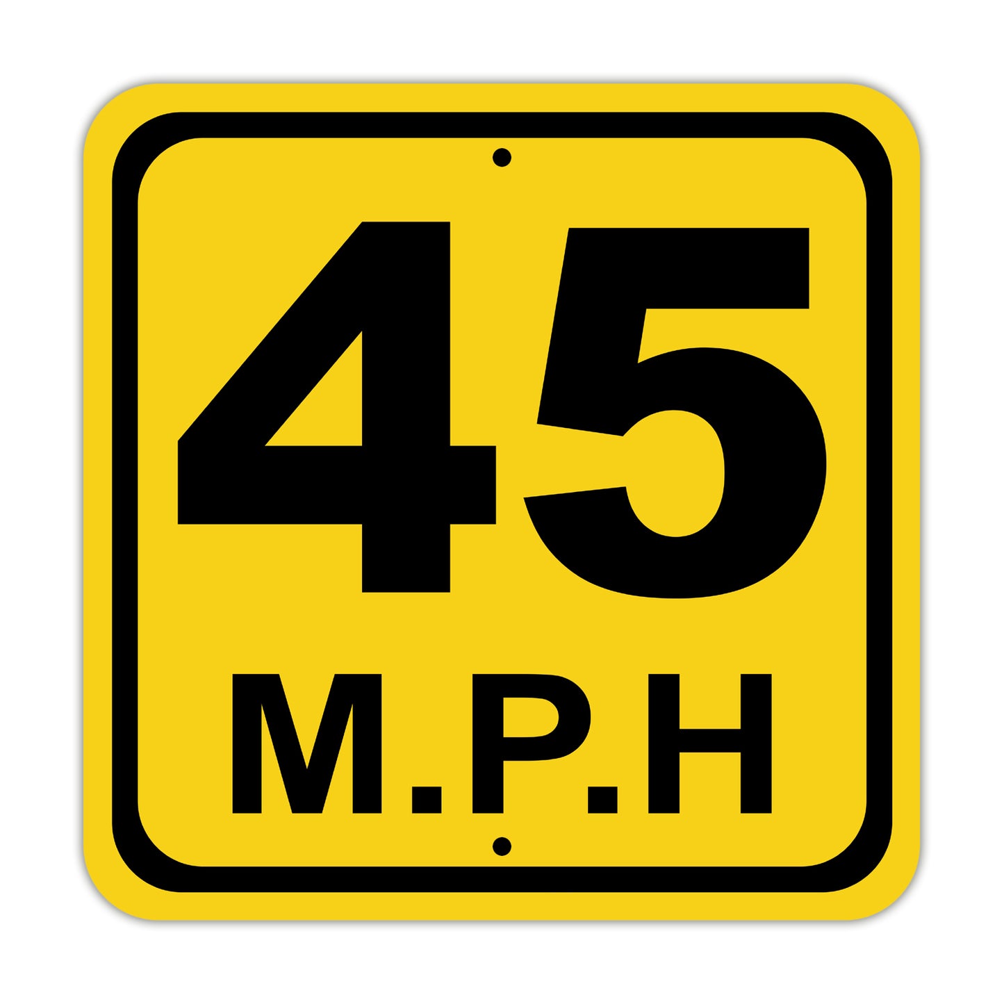 Maximum Speed Limit 45 Mph Street Road & Safety Aluminum Metal Sign Plate