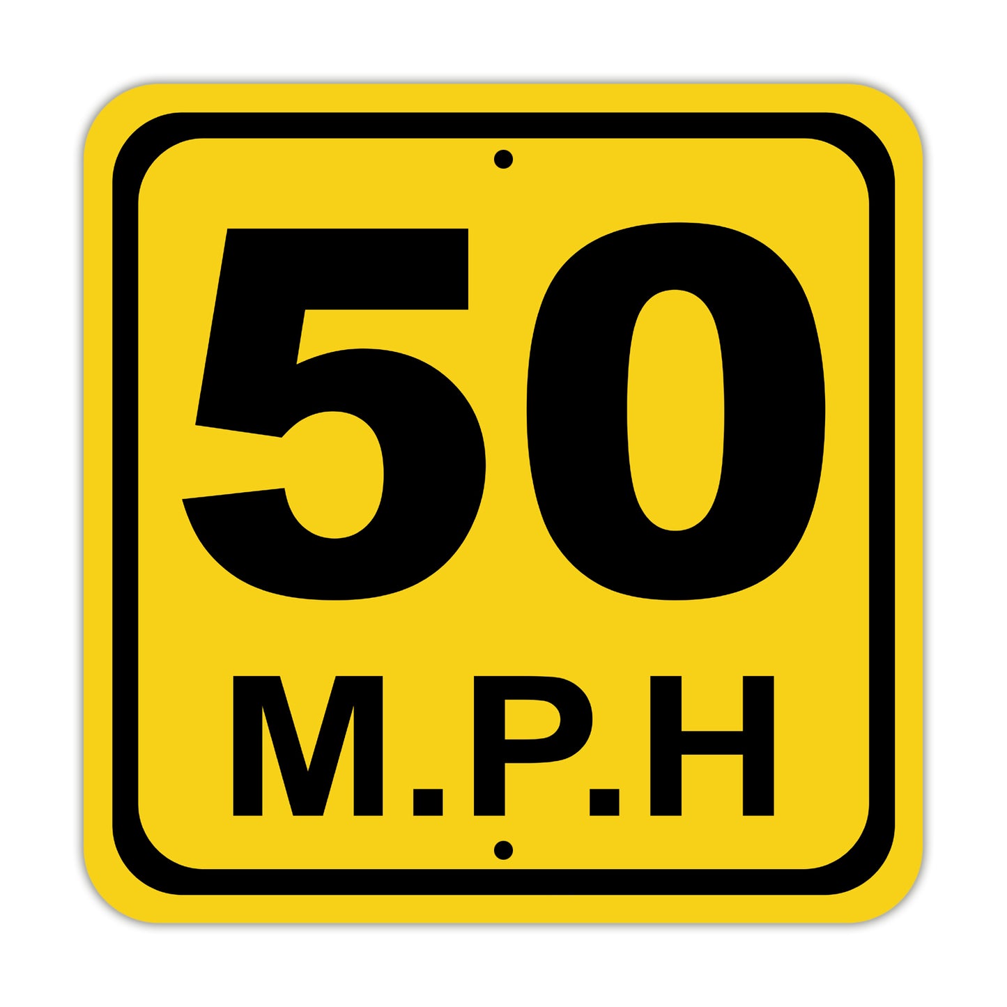 Maximum Speed Limit 50 Mph Street Road & Safety Aluminum Metal Sign Plate