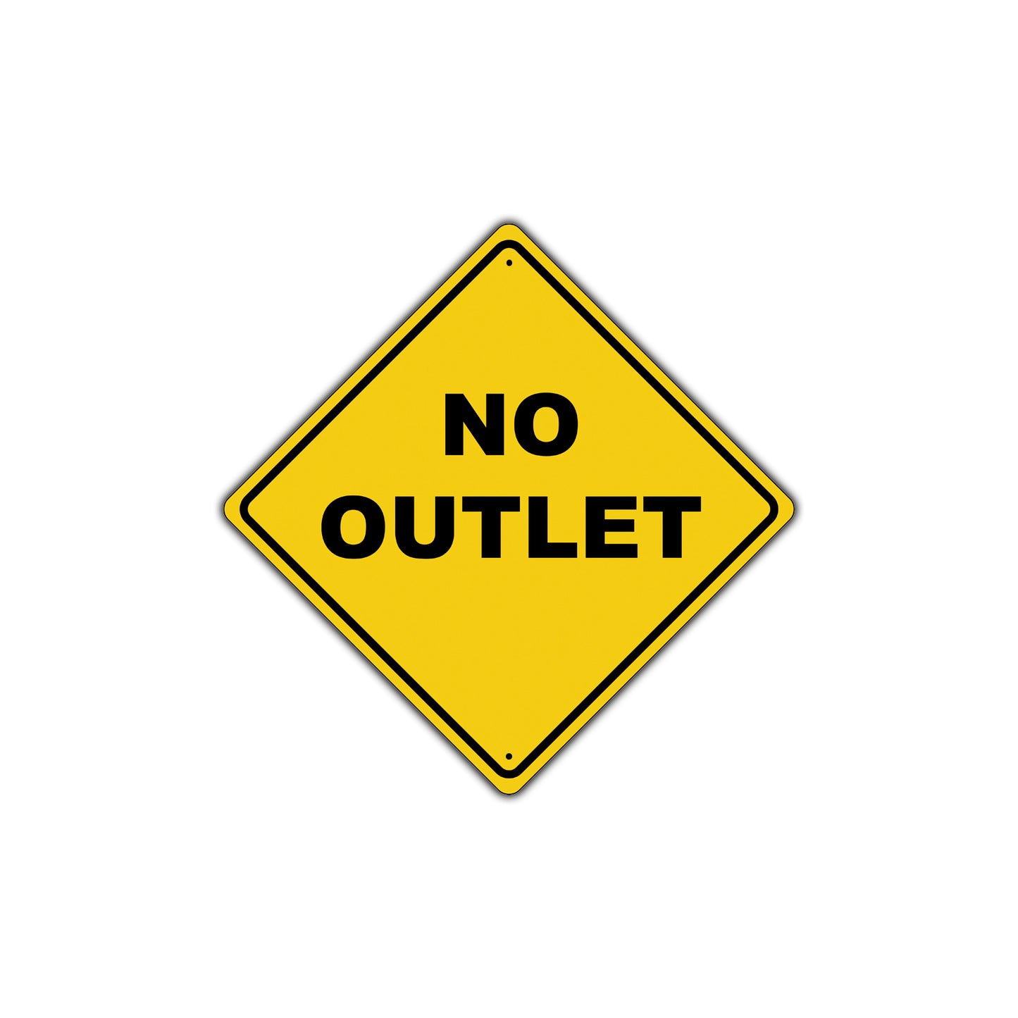 No Outlet Neighboorhood Road Warning Metal Aluminum Sign Xing Yield Novelty Plate