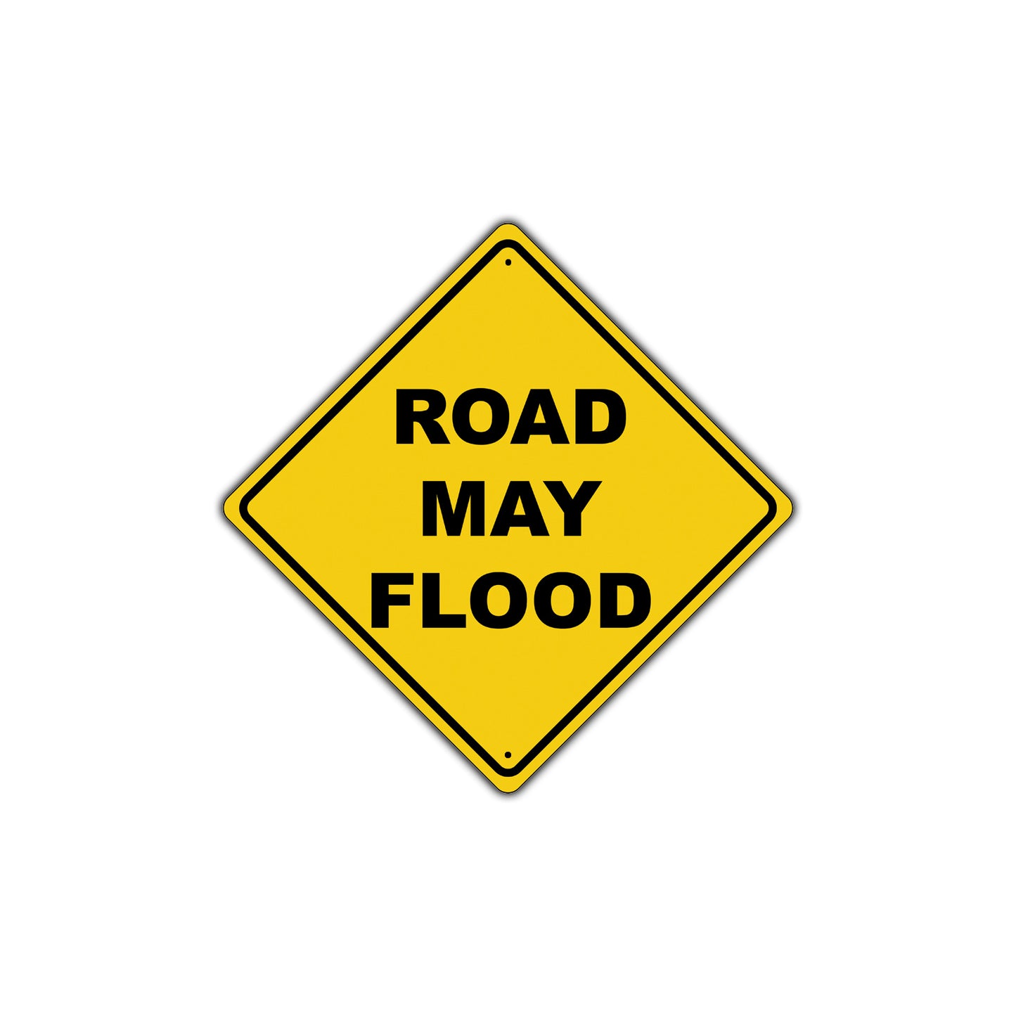 Road May Flood Xing Danger Crisis Metal Aluminum Warning Caution Road Safety Plate Novelty Sign