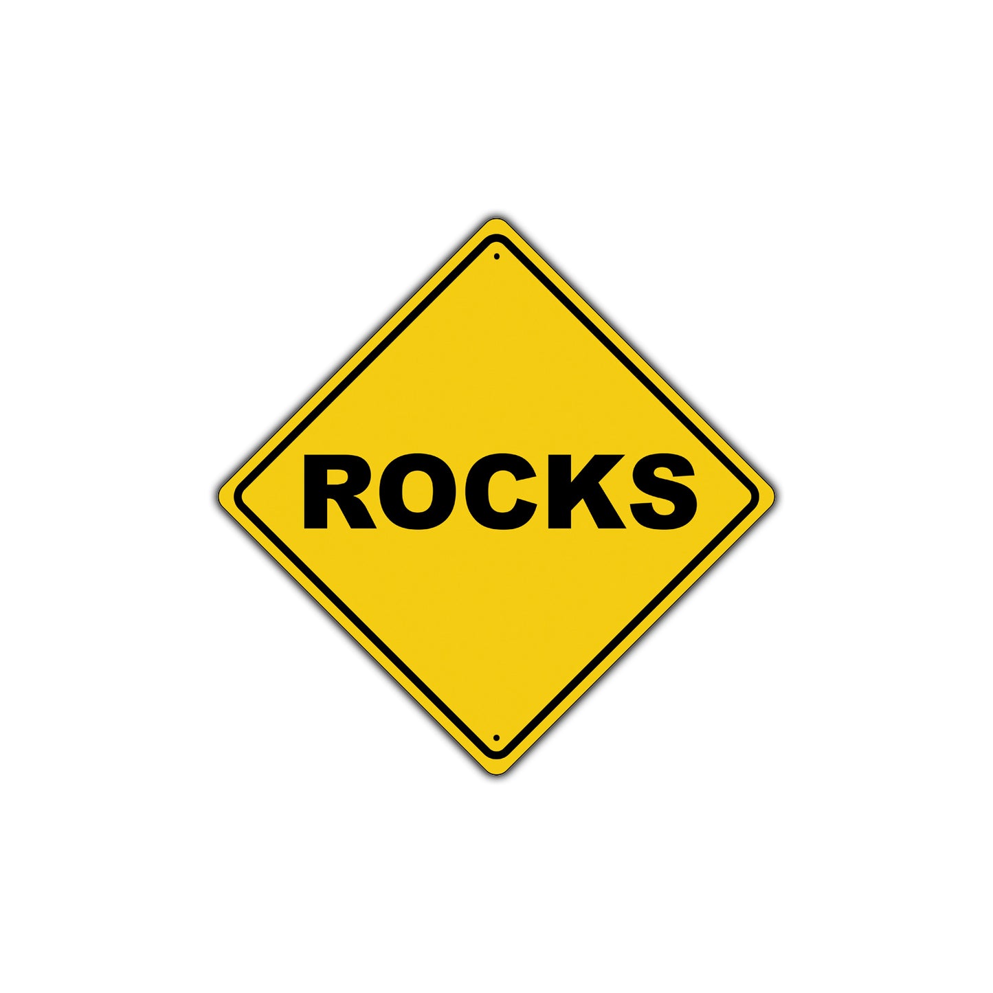Rocks Falling Novelty Sign