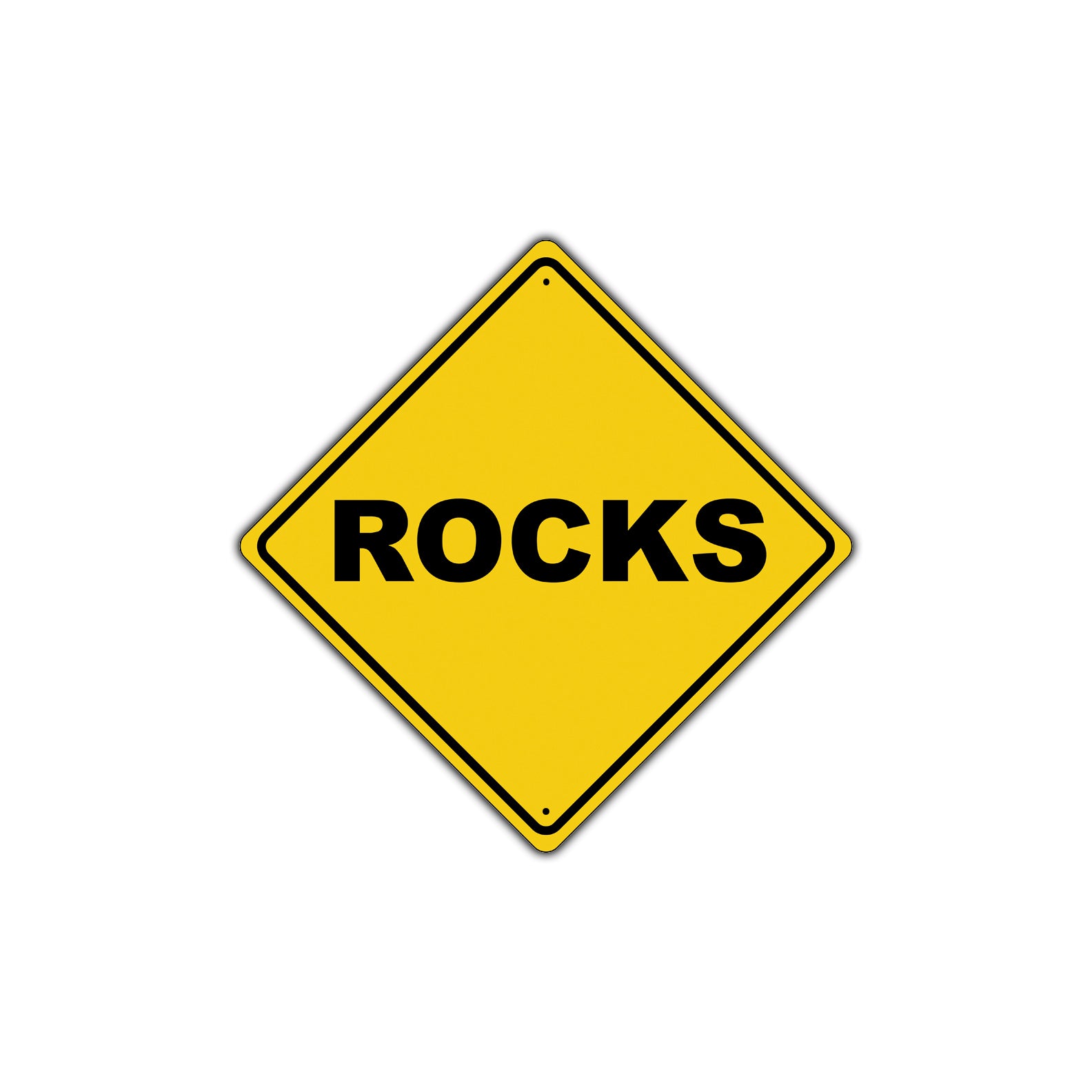 Rocks Falling Novelty Sign