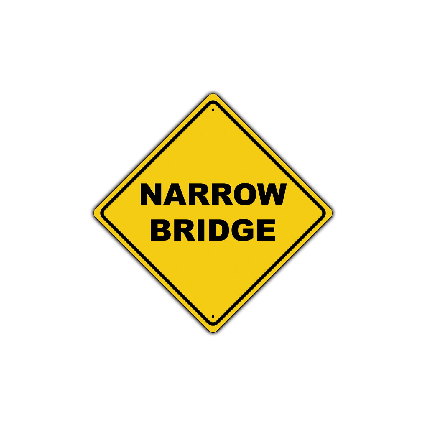 Narrow Bridge Do Not Block Caution Alert Attention Xing Metal Aluminum Novelty Plate Sign