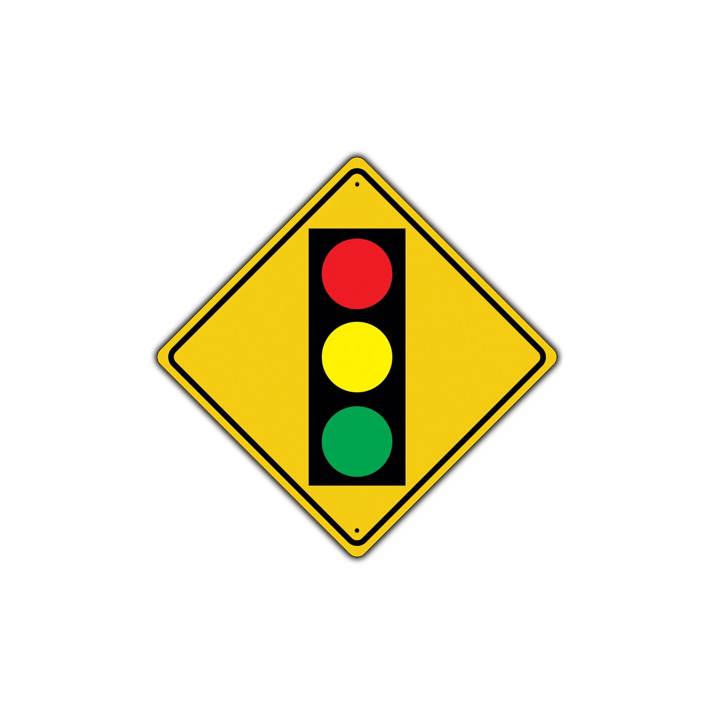 Traffic Light Ahead with Symbol Alert Attention Warning Xing Metal Aluminum Novelty Plate Sign