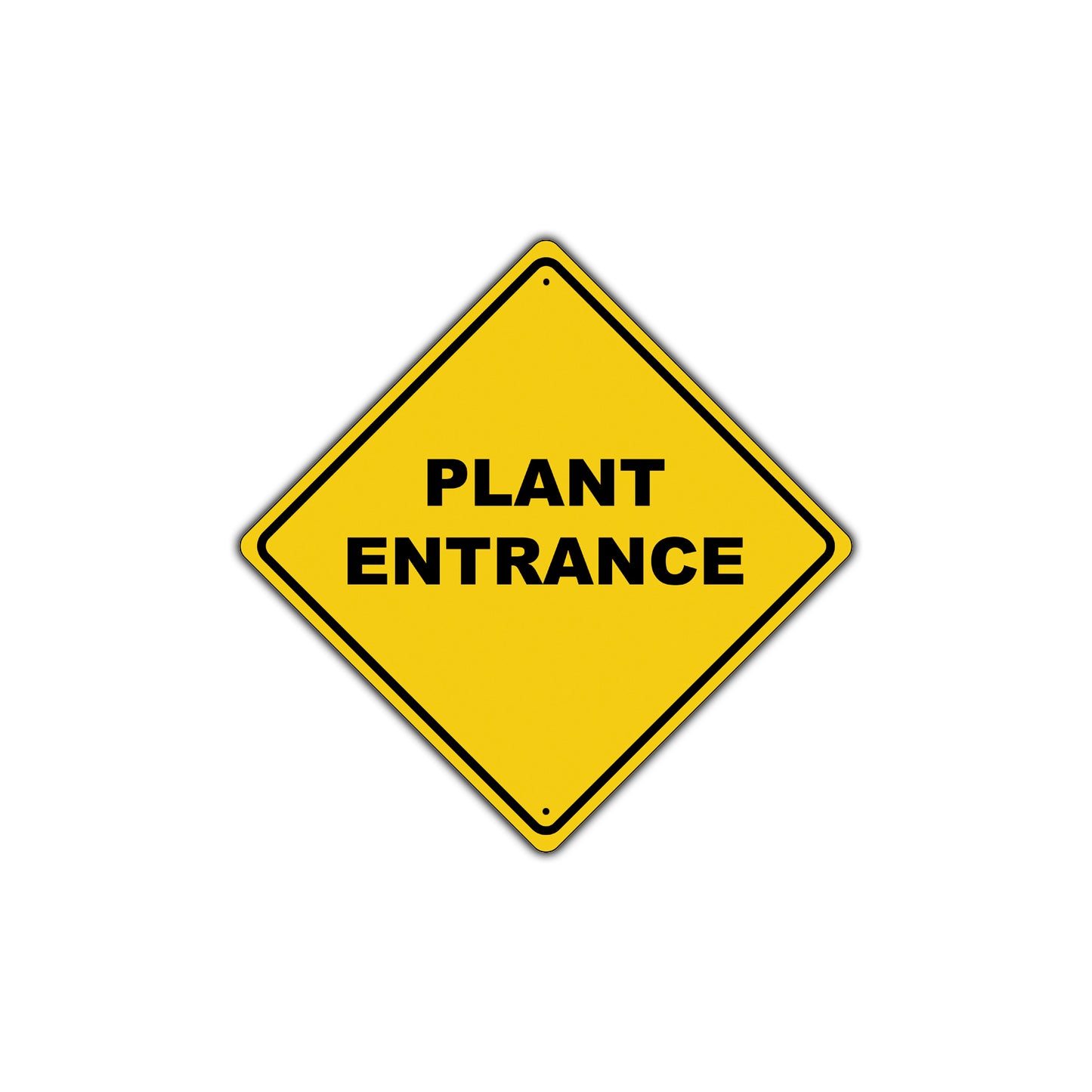Plants Entrance Forest Hill Station Alert Attention Diamond Metal Novelty Plate Aluminum Road Sign
