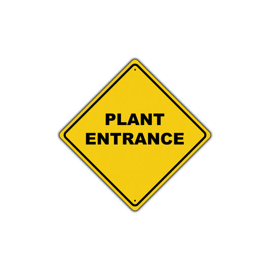 Plants Entrance Forest Hill Station Alert Attention Diamond Metal Novelty Plate Aluminum Road Sign