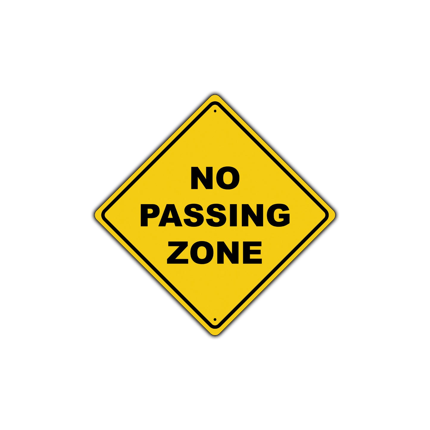 No Passing Zone Warning Caution Attention Xing Metal Aluminum Novelty Plate Sign