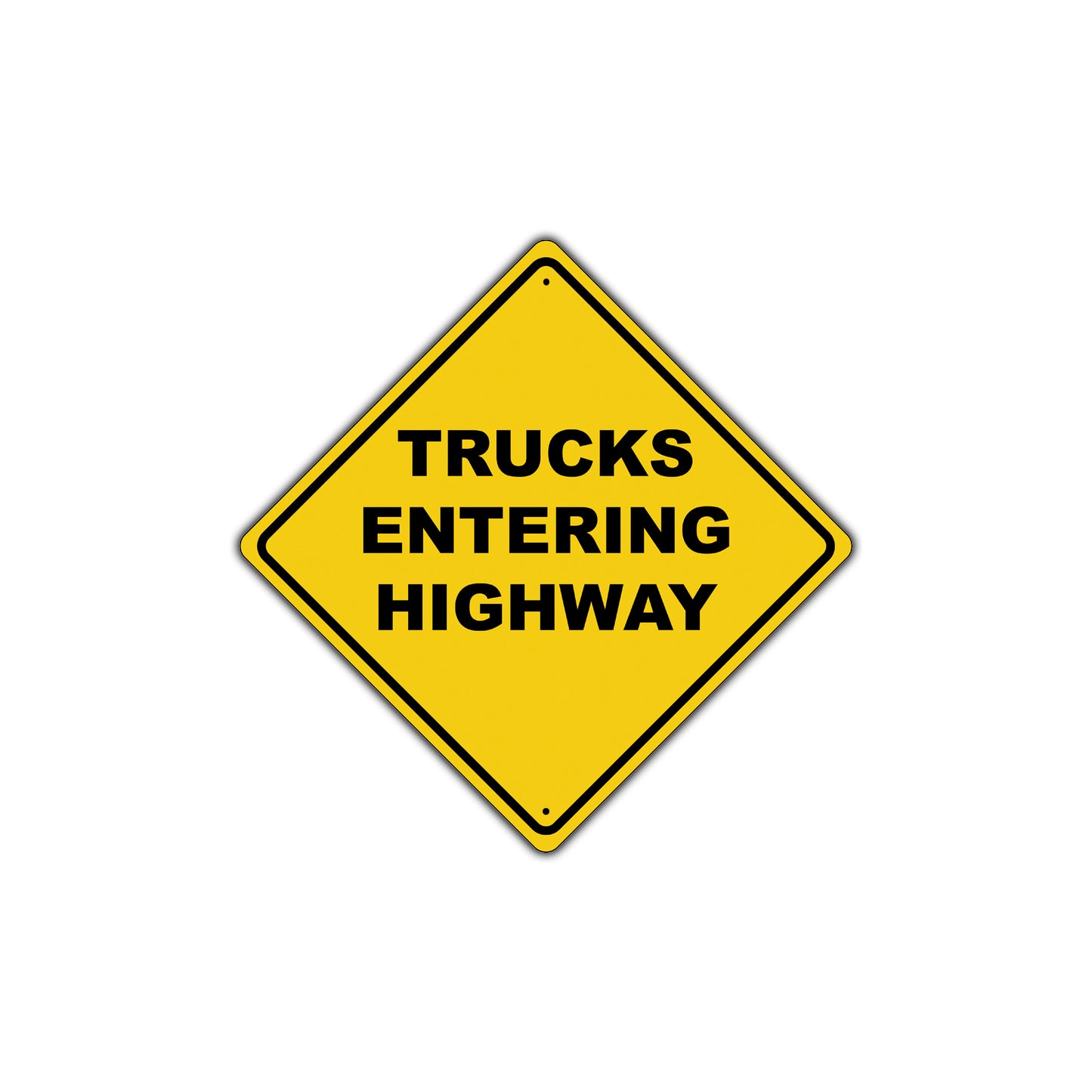 Trucks Entering Highway Alert Do Not Block Warning Attention Xing Metal Aluminum Novelty Plate Sign