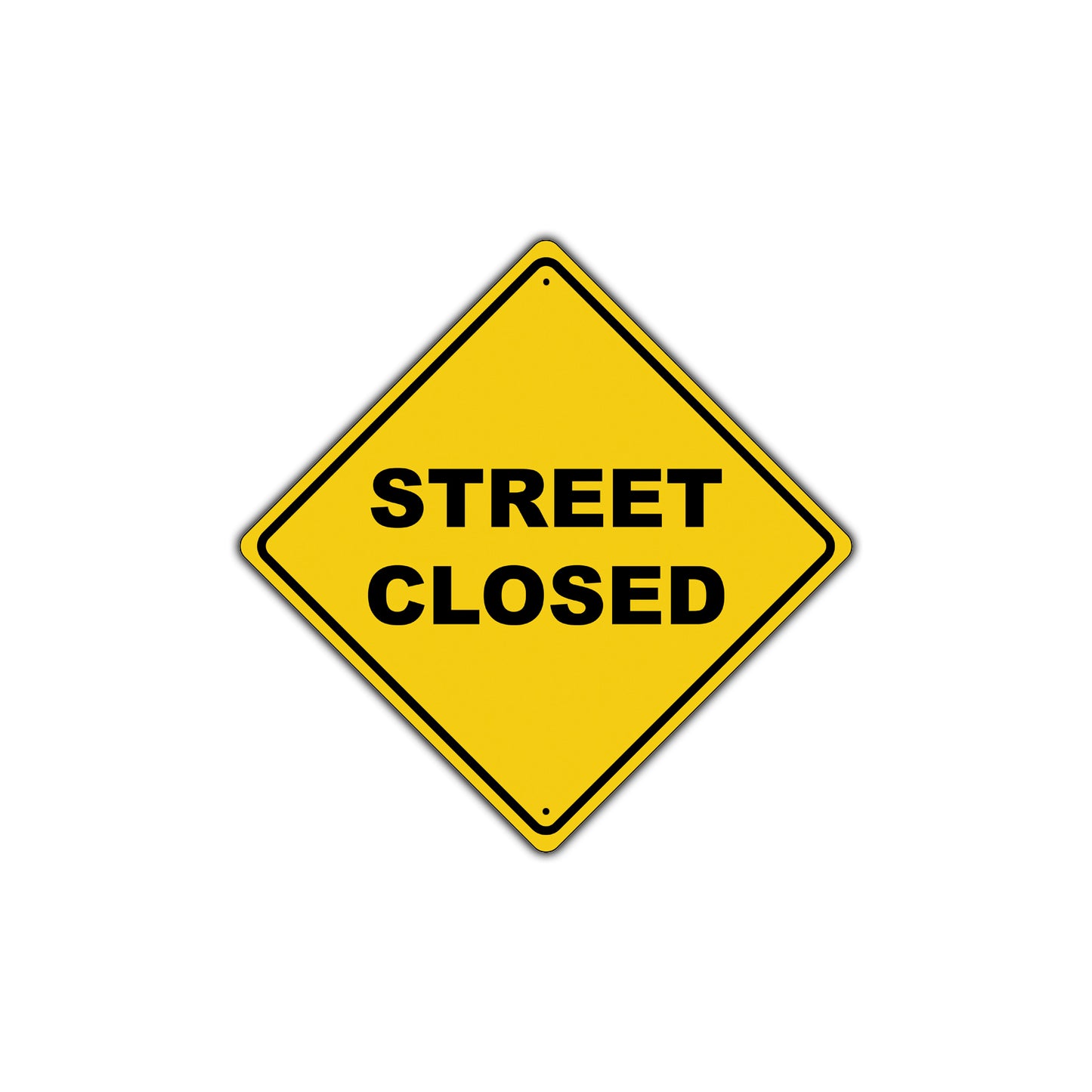 Street Closed Do Not Block Caution Alert Attention Warning Xing Metal Aluminum Novelty Plate Sign