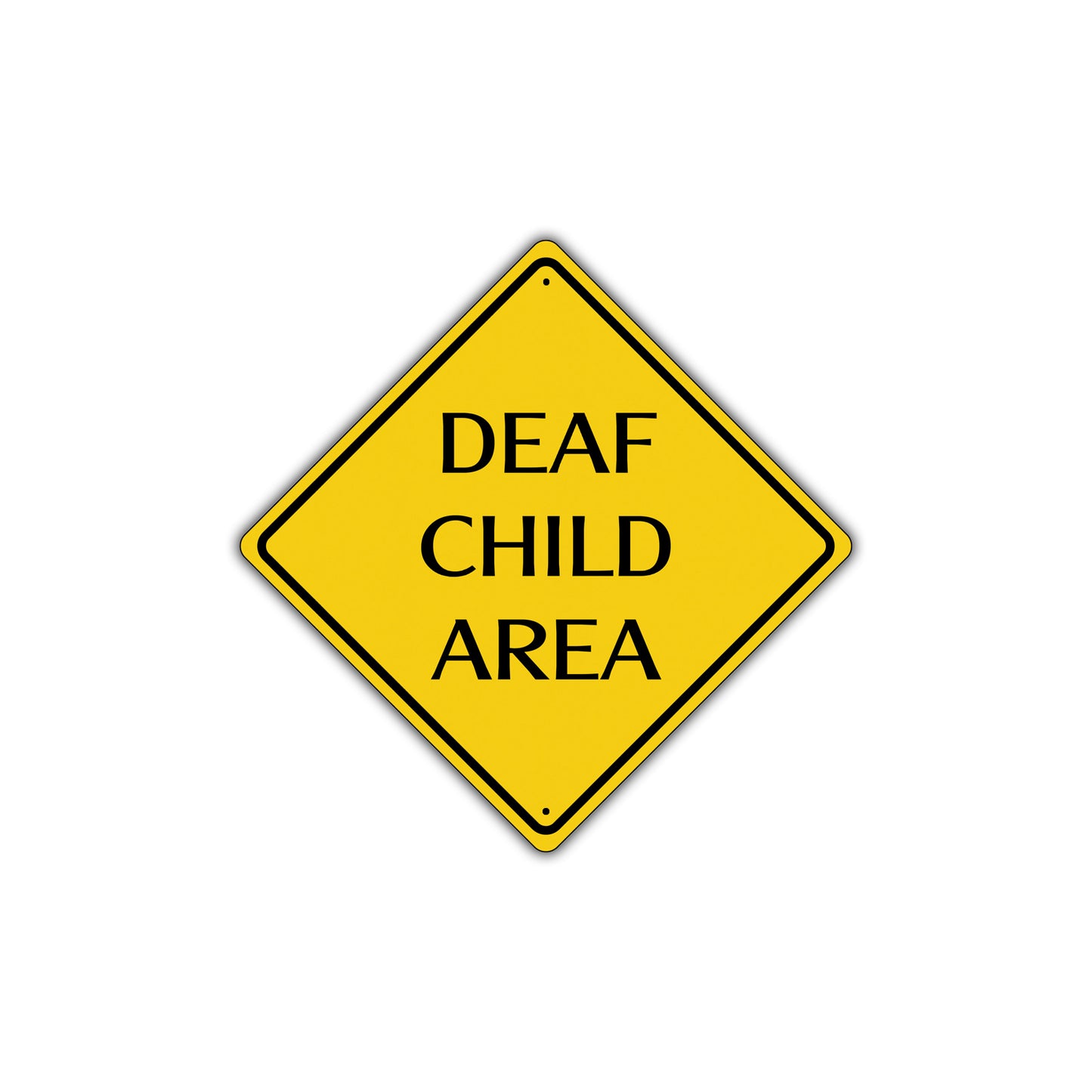Slow Deaf Child Area Children At Play Attention Xing Metal Aluminum Novelty Plate Sign