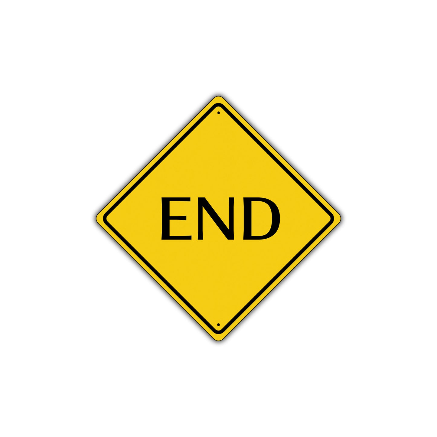 End Road Highway Do Not Block Warning Caution Attention Xing Metal Aluminum Novelty Plate Sign