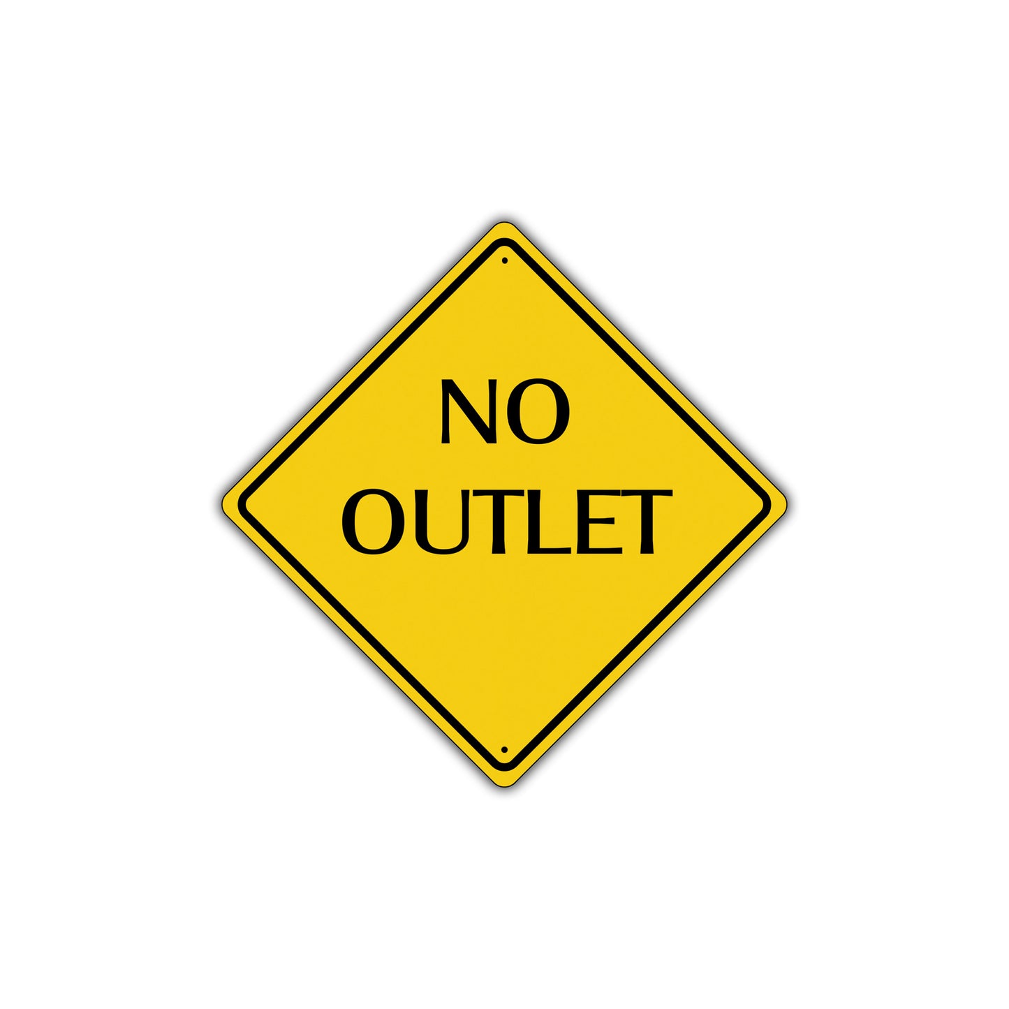 No Outlet Private Road Alert Stop Warning Attention Xing Metal Aluminum Novelty Plate Sign