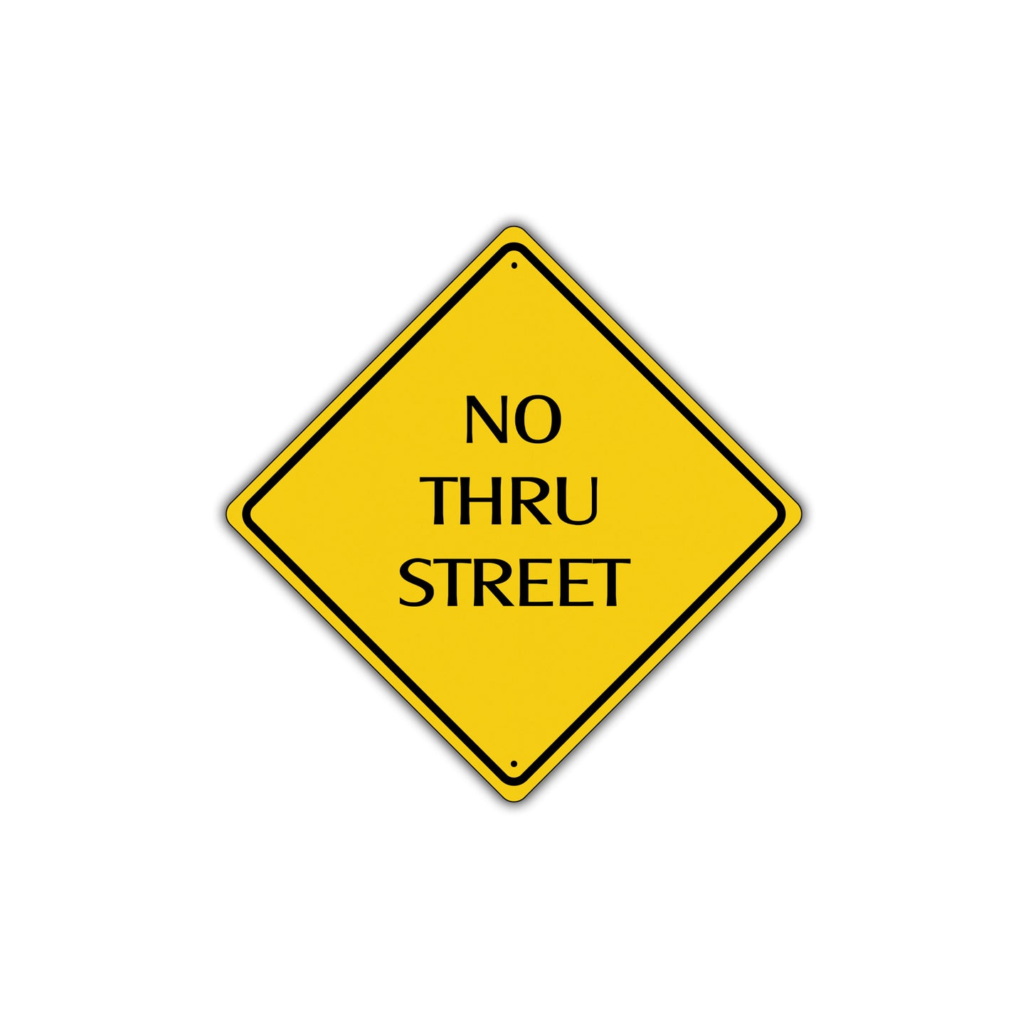 No Thru Street Road Alert Stop Warning Attention Xing Metal Aluminum Novelty Plate Sign