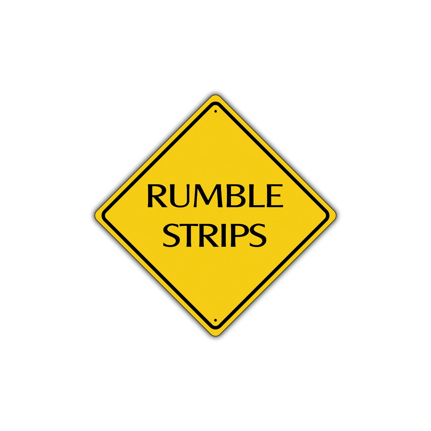 Warning Rumble Strips Caution Attention Xing Metal Aluminum Novelty Plate Sign