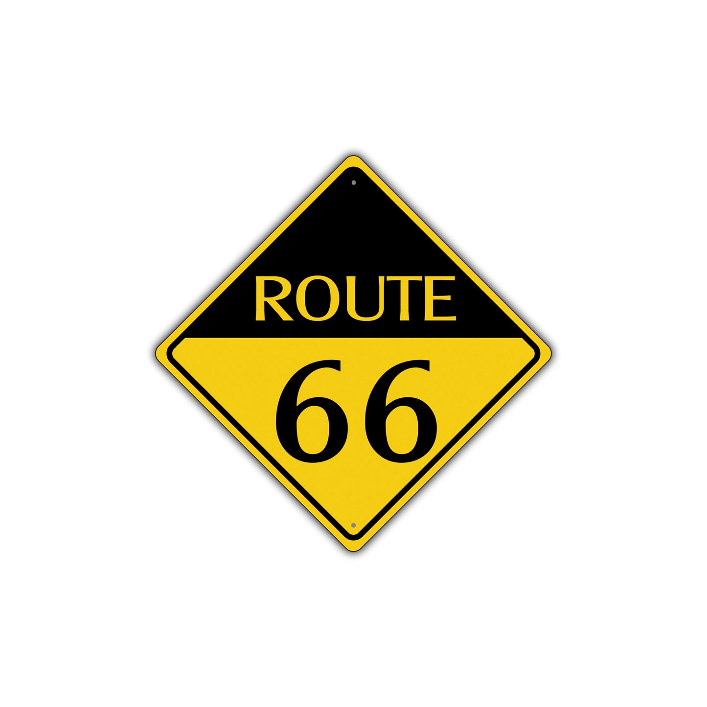 Us Route 66 Crossing Road Highway Alert Attention Xing Metal Aluminum Novelty Plate Sign