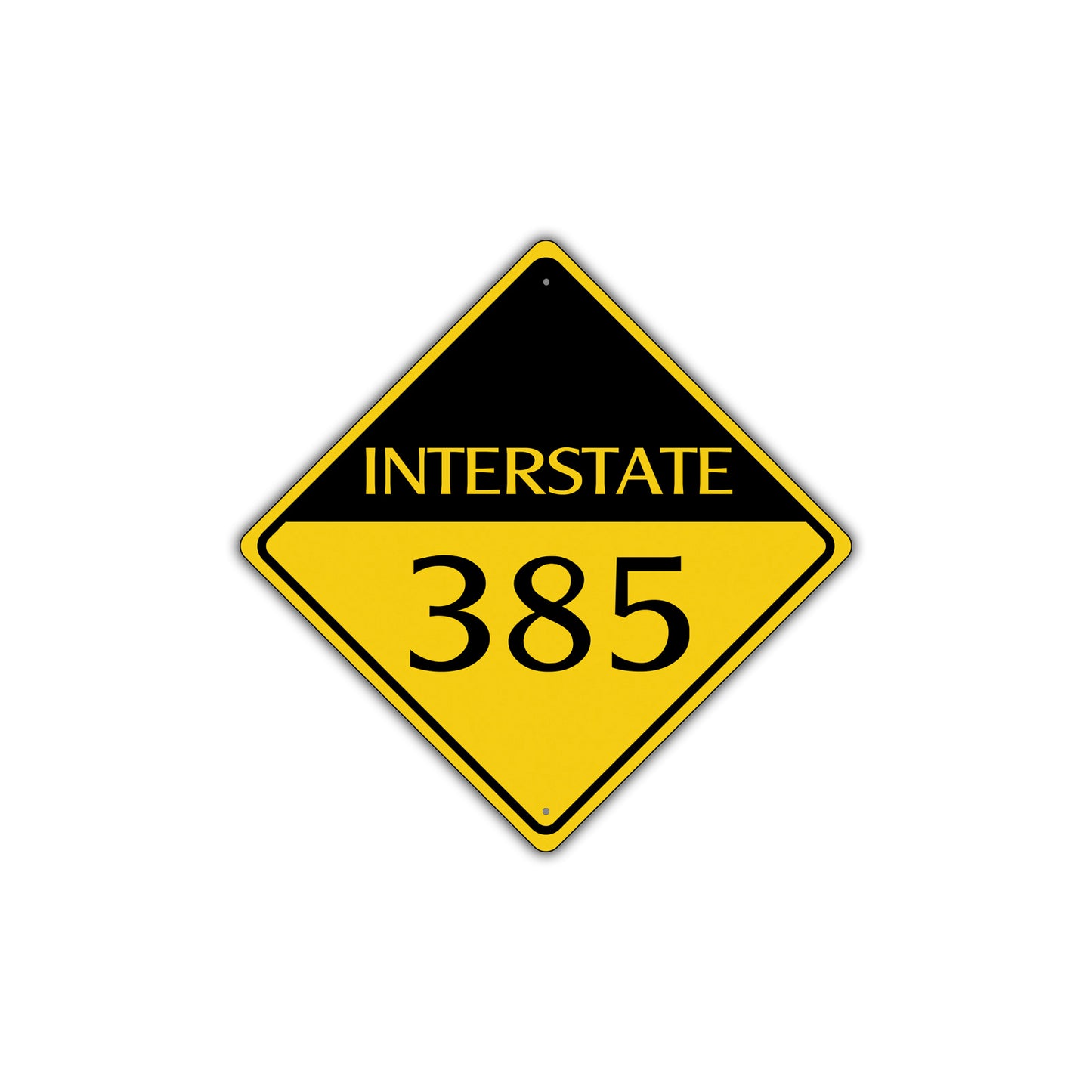 Interstate 385 Crossing Road Highway Alert Attention Xing Metal Aluminum Novelty Plate Sign